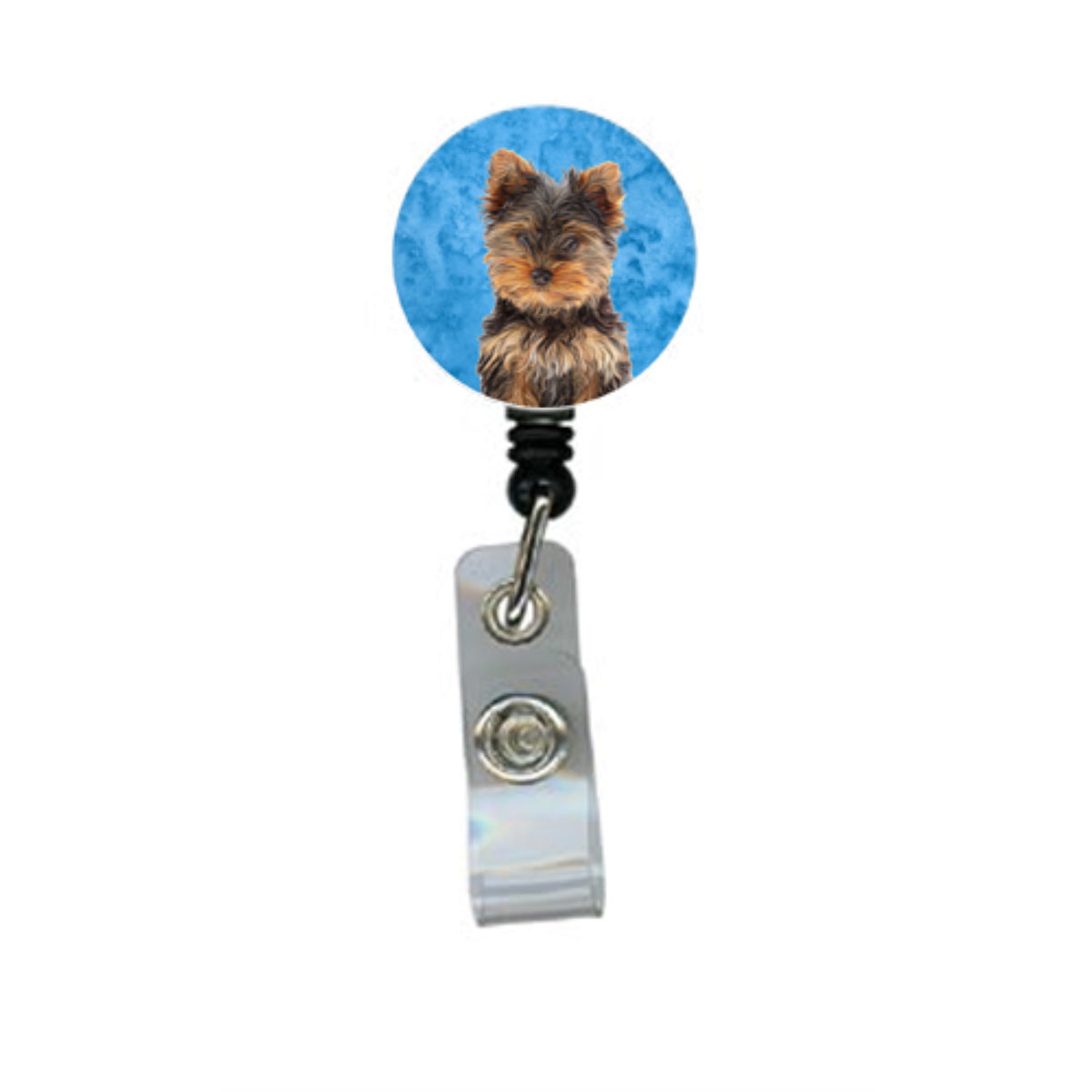 Yorkie Puppy / Yorkshire Terrier Retractable Badge Reel