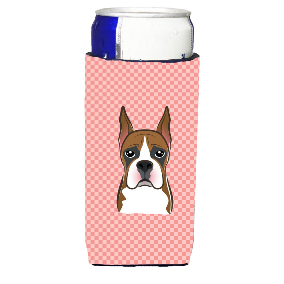 Checkerboard Pink Boxer Ultra Hugger For Slim Cans