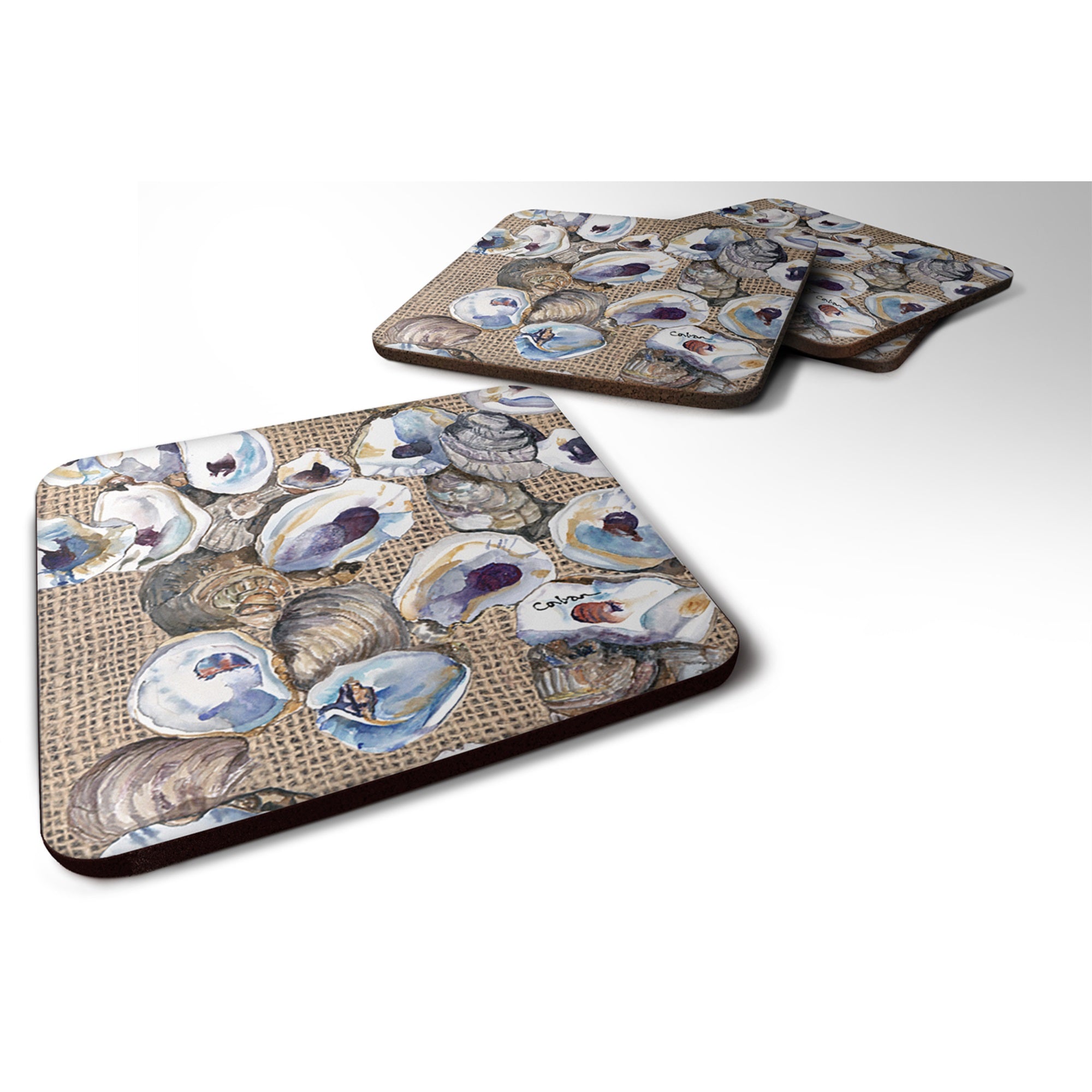 Oyster Foam Coaster Set Of 4