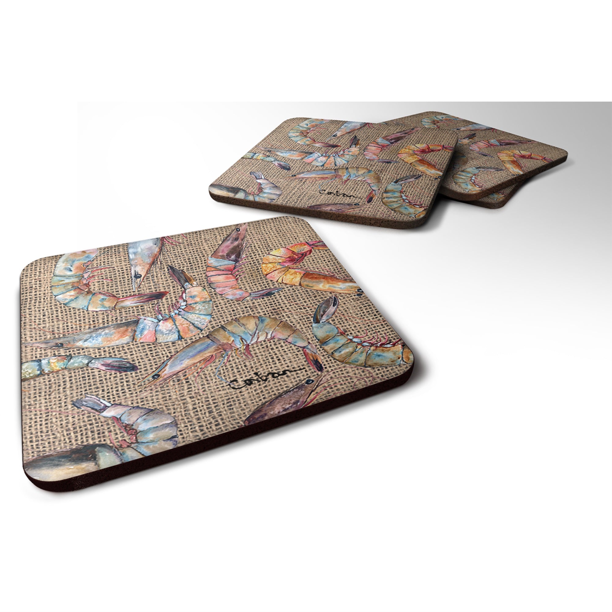 Shrimp Foam Coaster Set Of 4