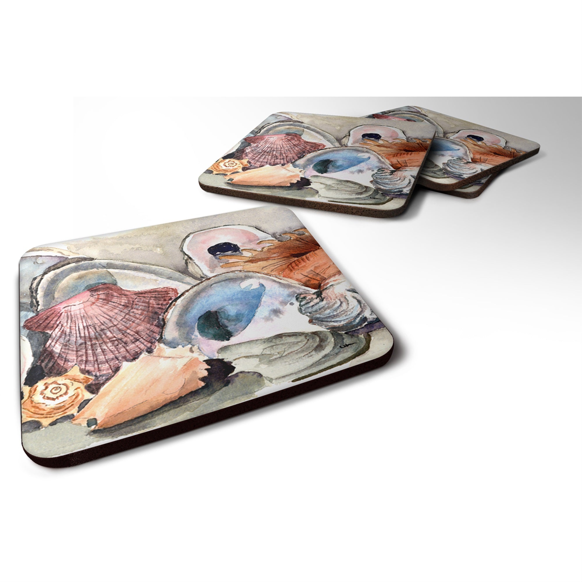 Sea Shells Foam Coaster Set Of 4