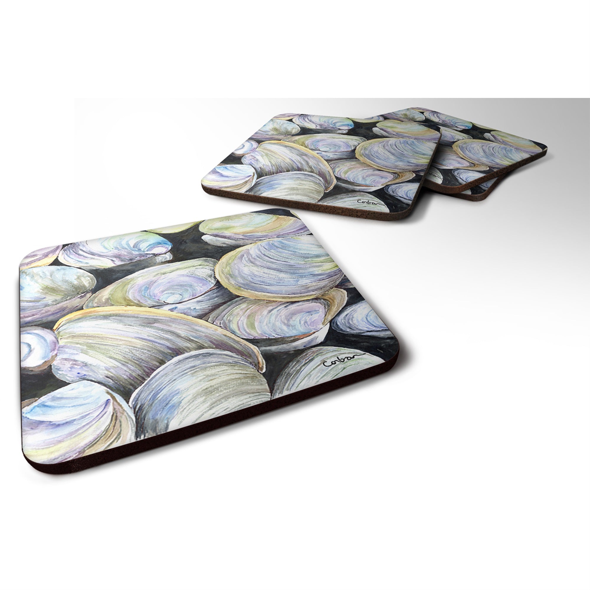 Clam Quahog Foam Coaster Set Of 4