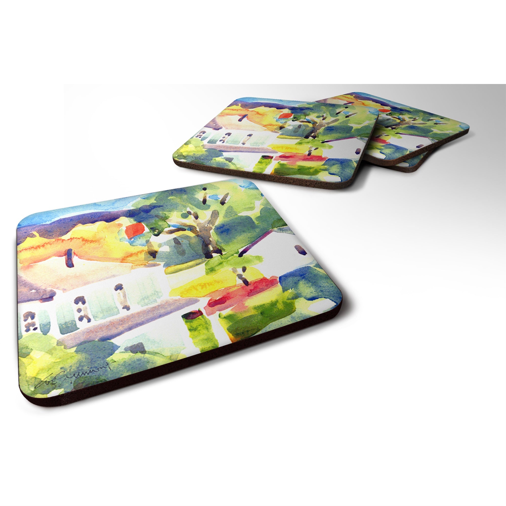 Houses Foam Coaster Set Of 4