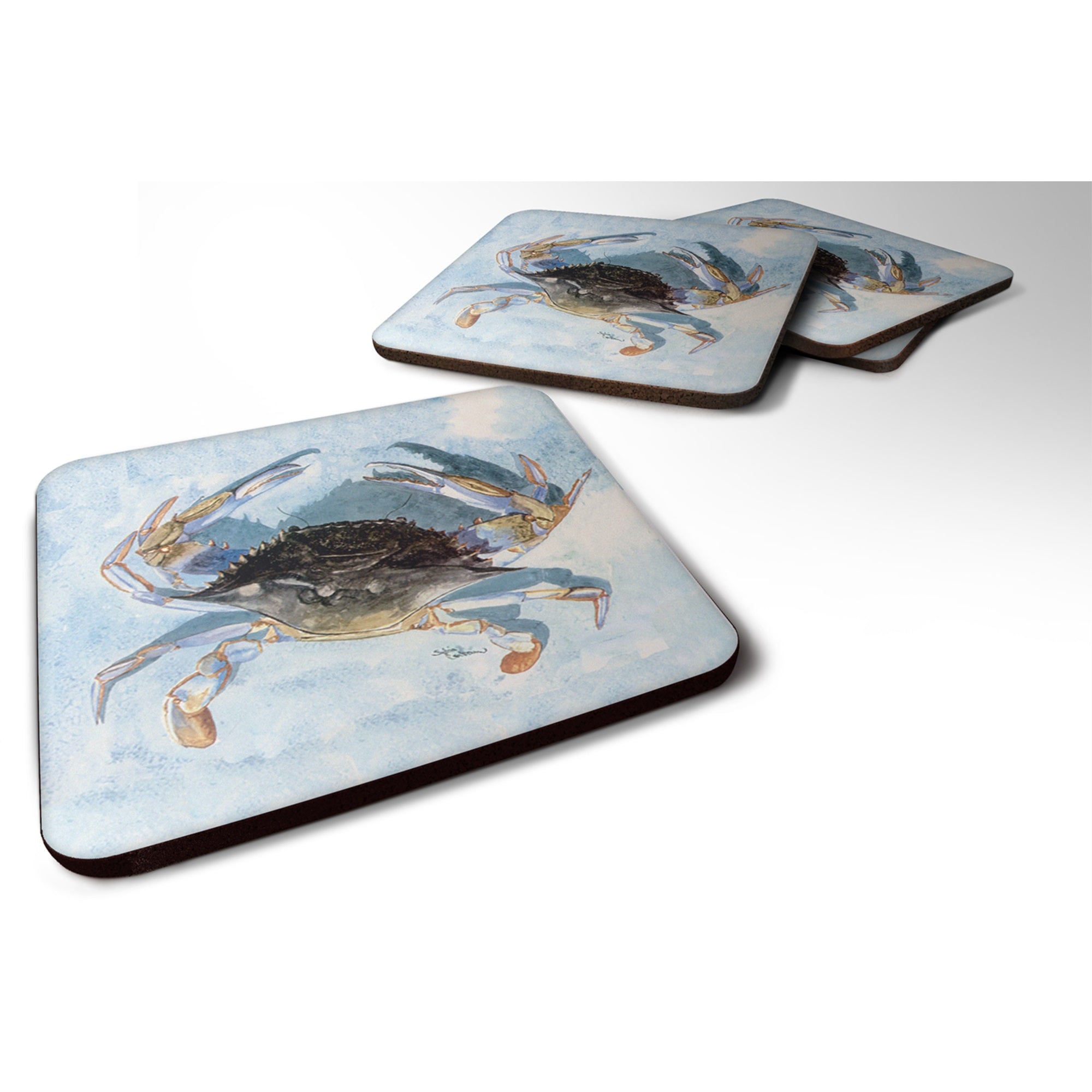 Blue Crab Foam Coaster Set Of 4