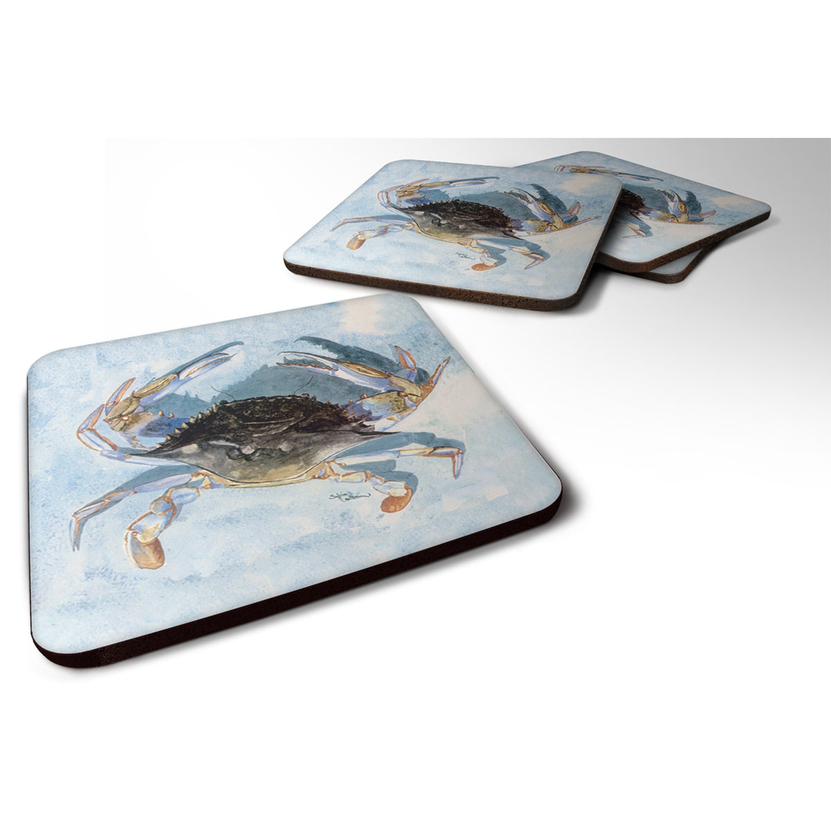 Blue Crab Foam Coaster Set Of 4