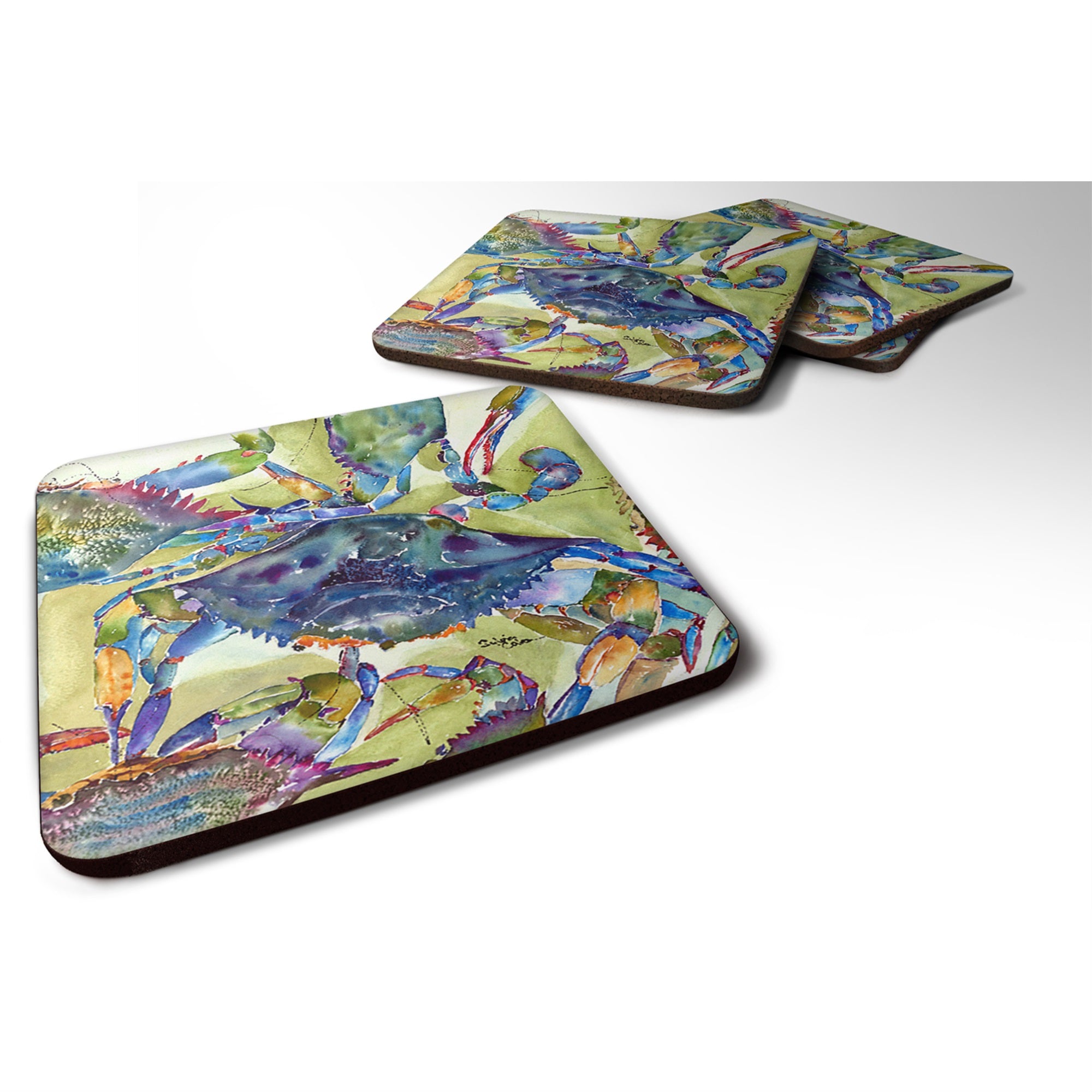 Crab All Over Foam Coaster Set Of 4