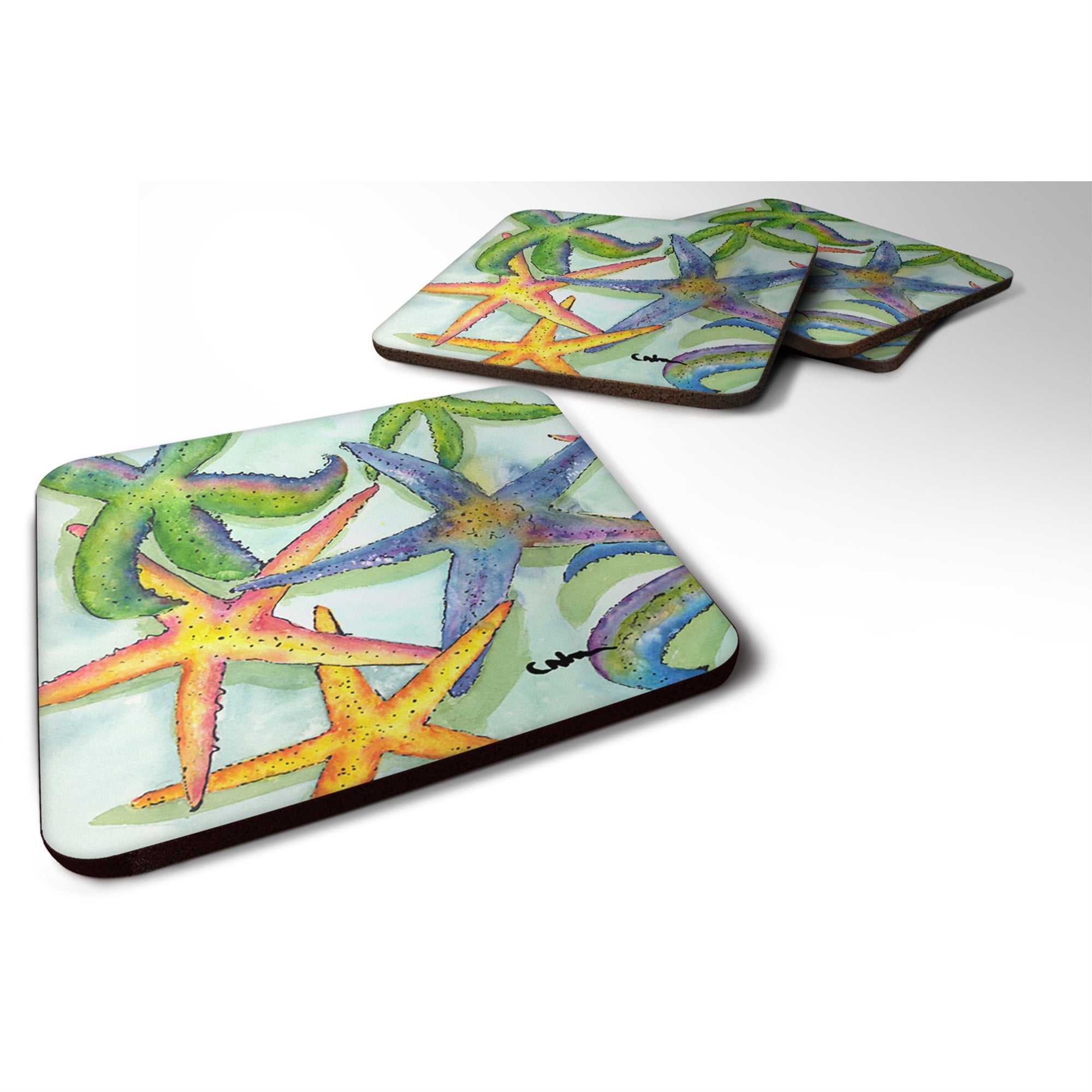 Starfish Foam Coaster Set Of 4