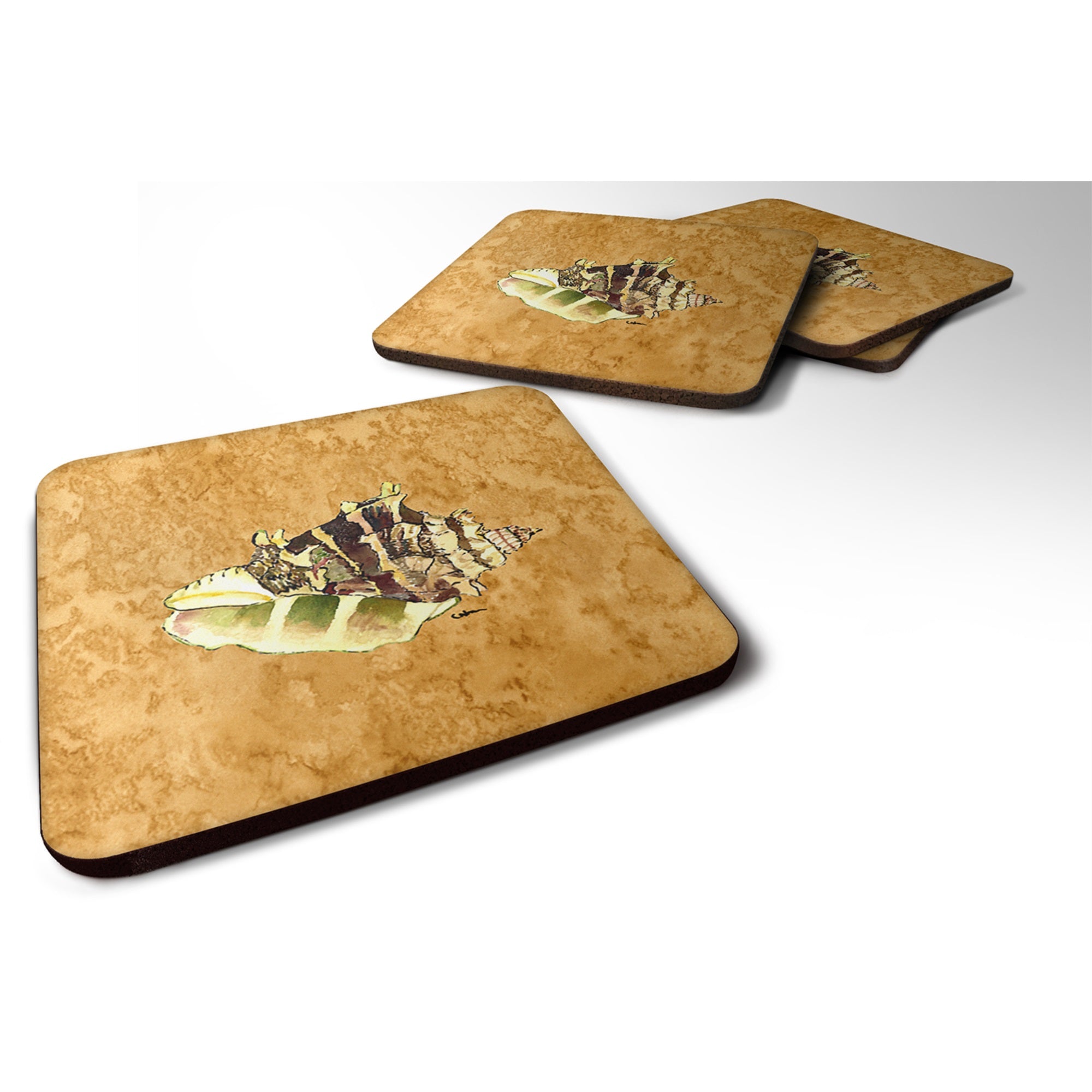 Shell Foam Coaster Set Of 4