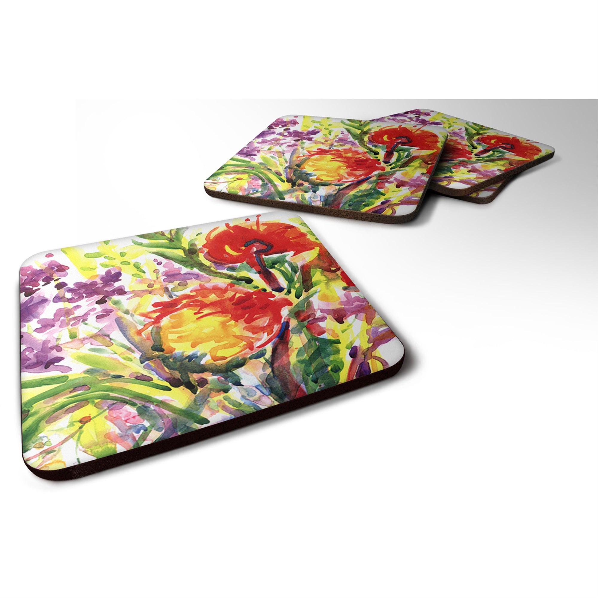 Flower Foam Coaster Set Of 4
