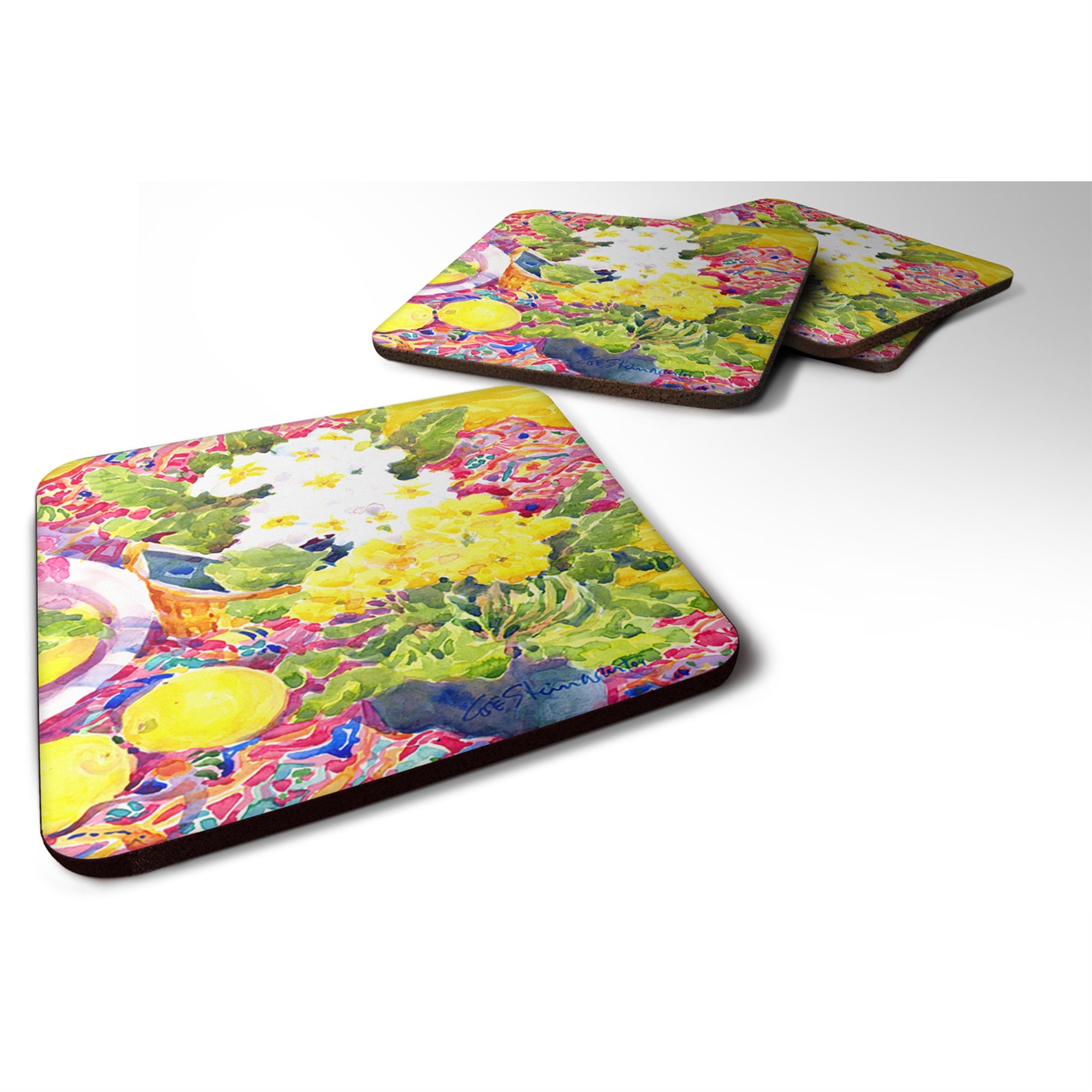 Flower - Primroses Foam Coaster Set Of 4