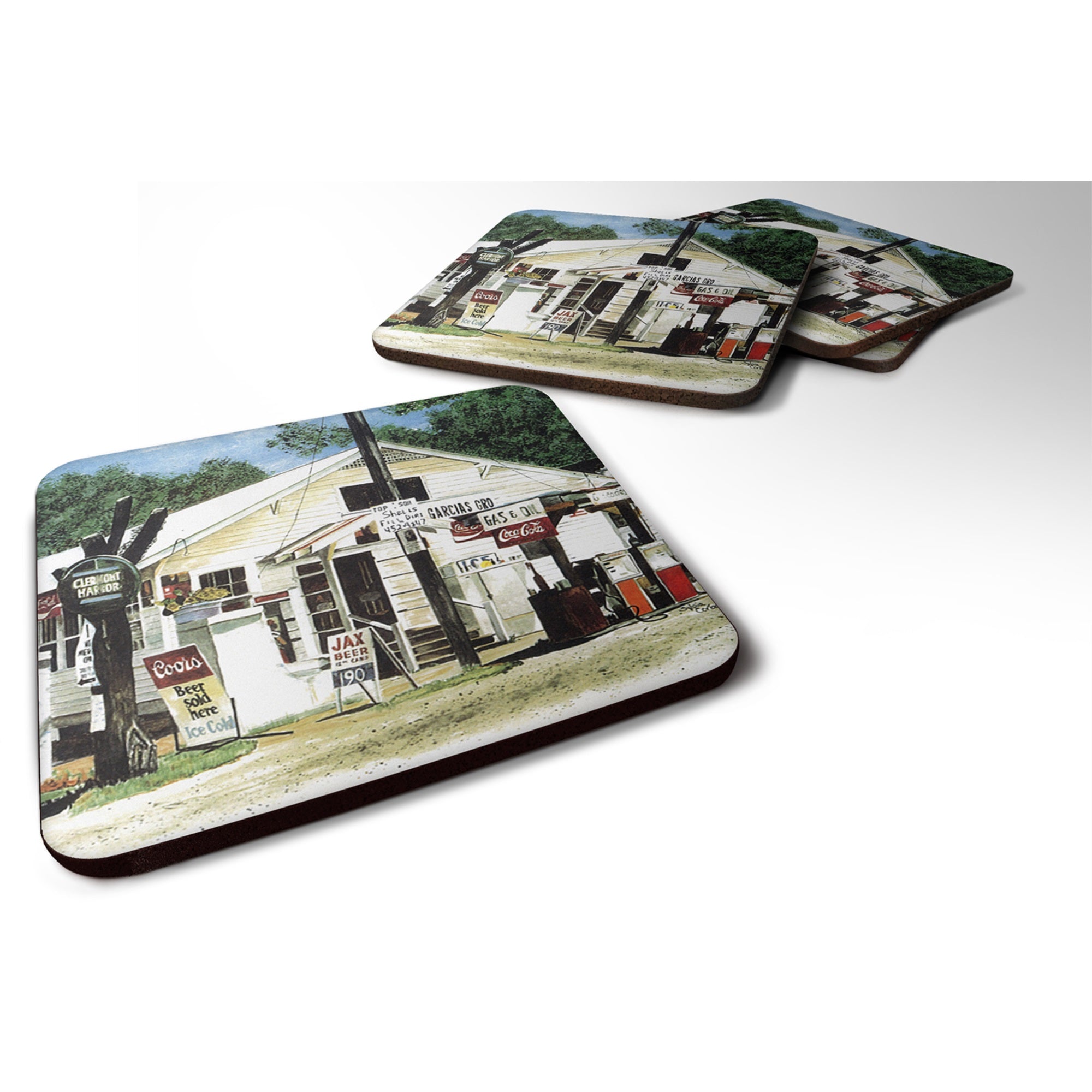 Garcia'S Grocery Foam Coaster Set Of 4