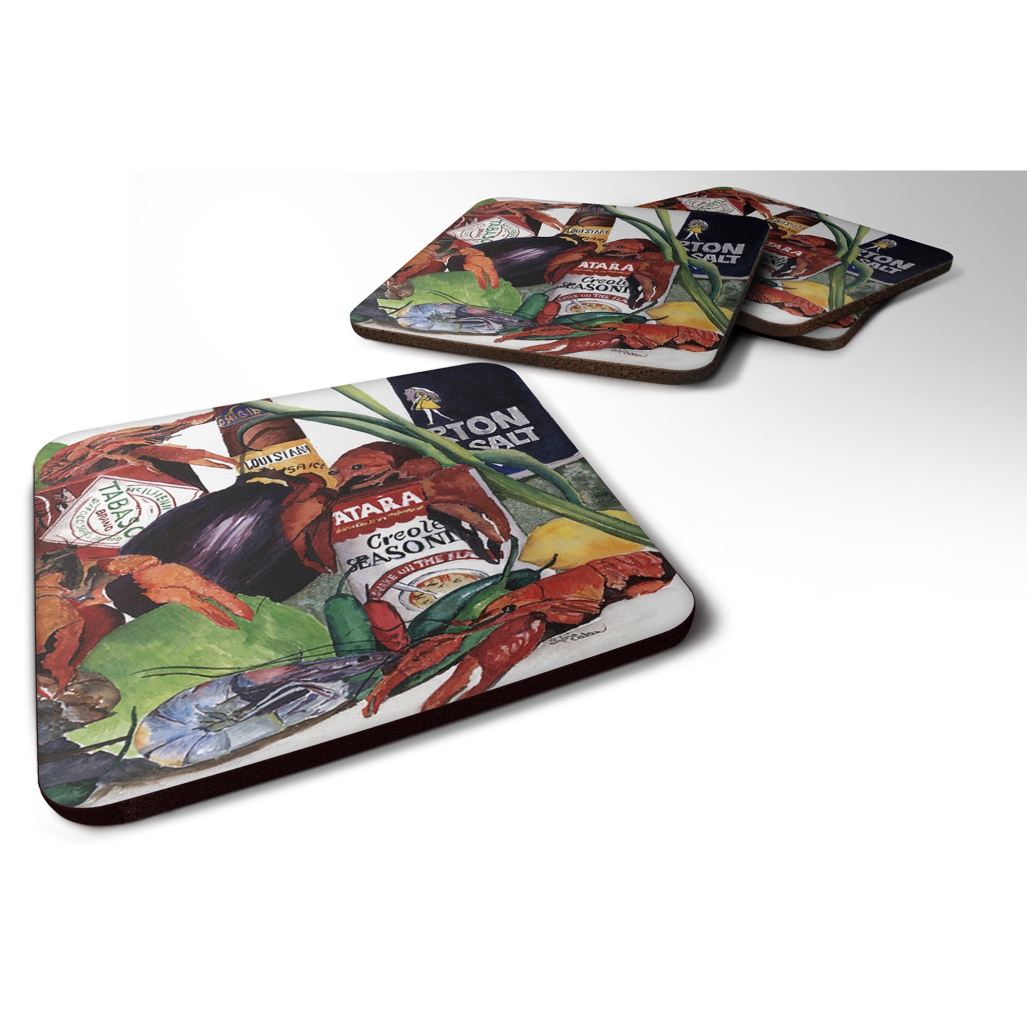 Louisiana Spices Foam Coaster Set Of 4