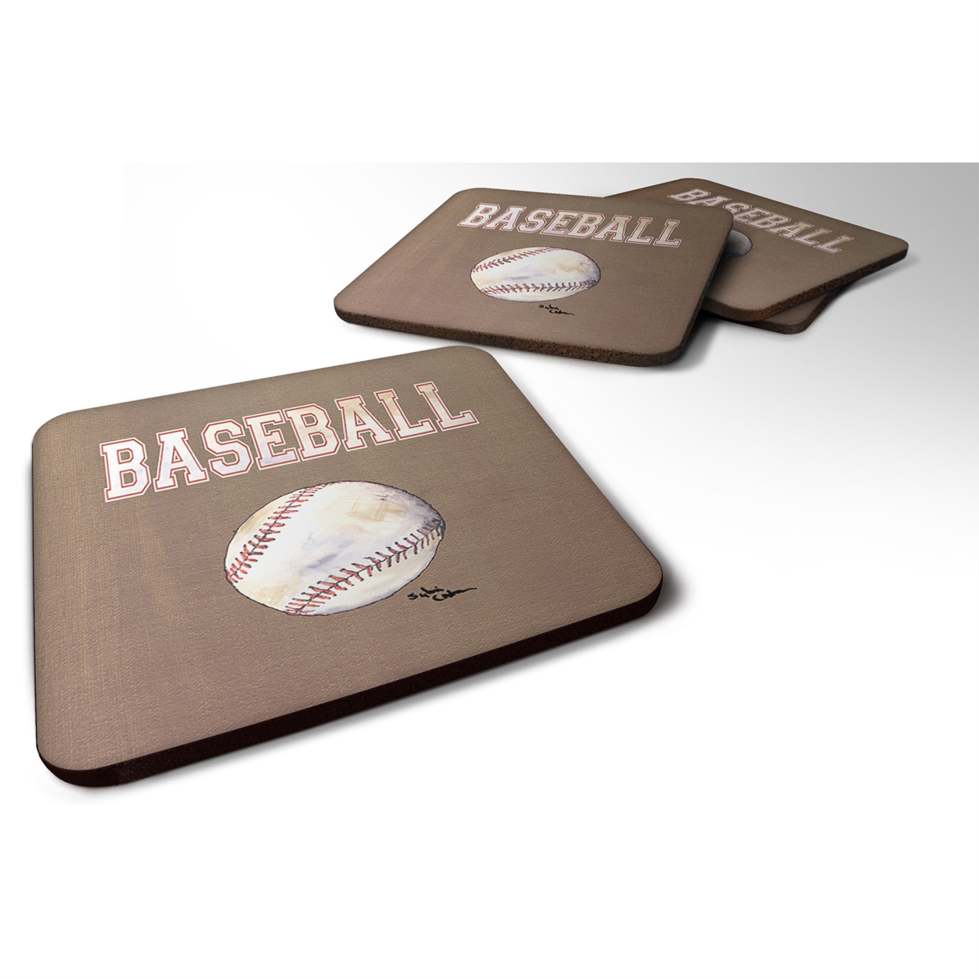 Baseball Foam Coaster Set Of 4