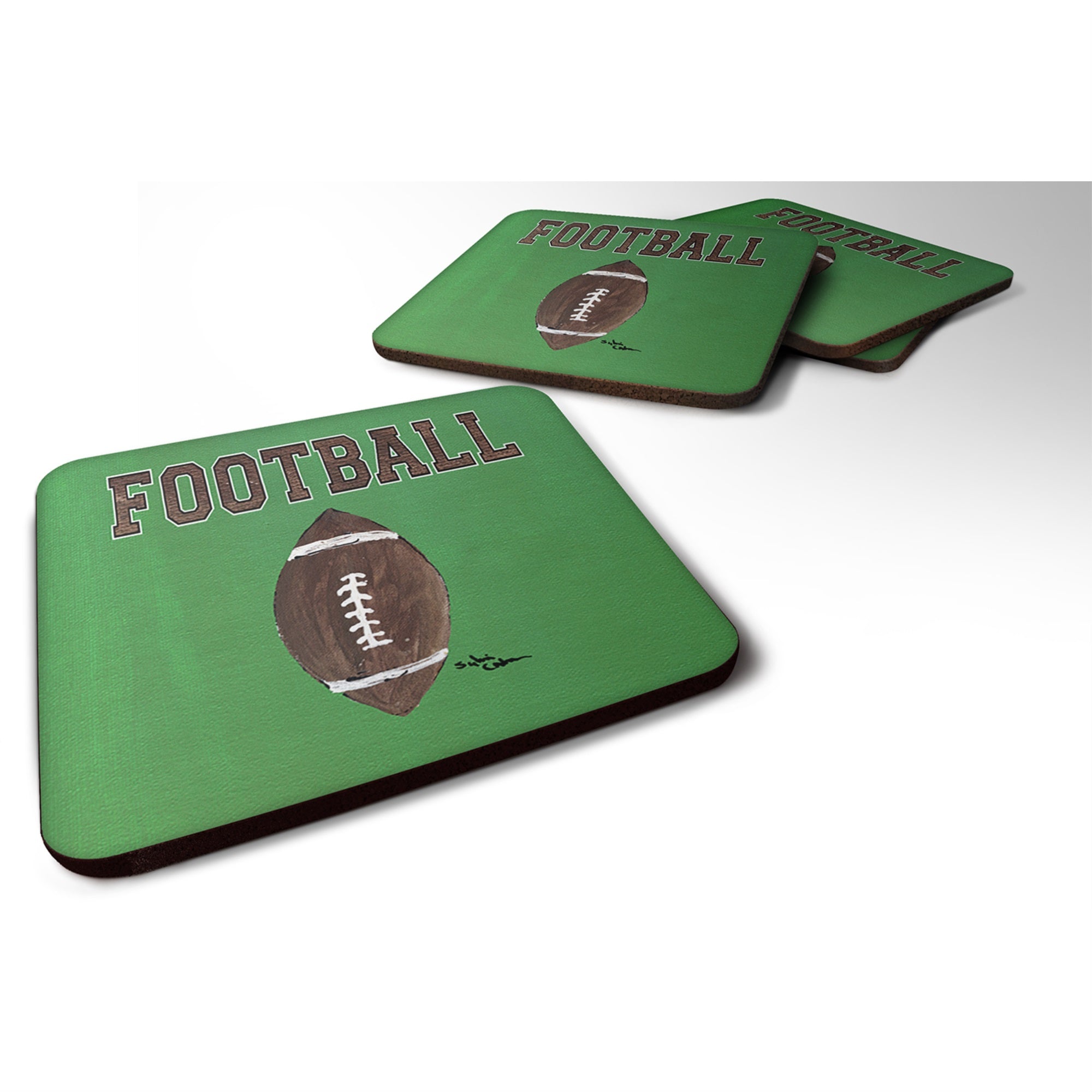 Football Foam Coaster Set Of 4