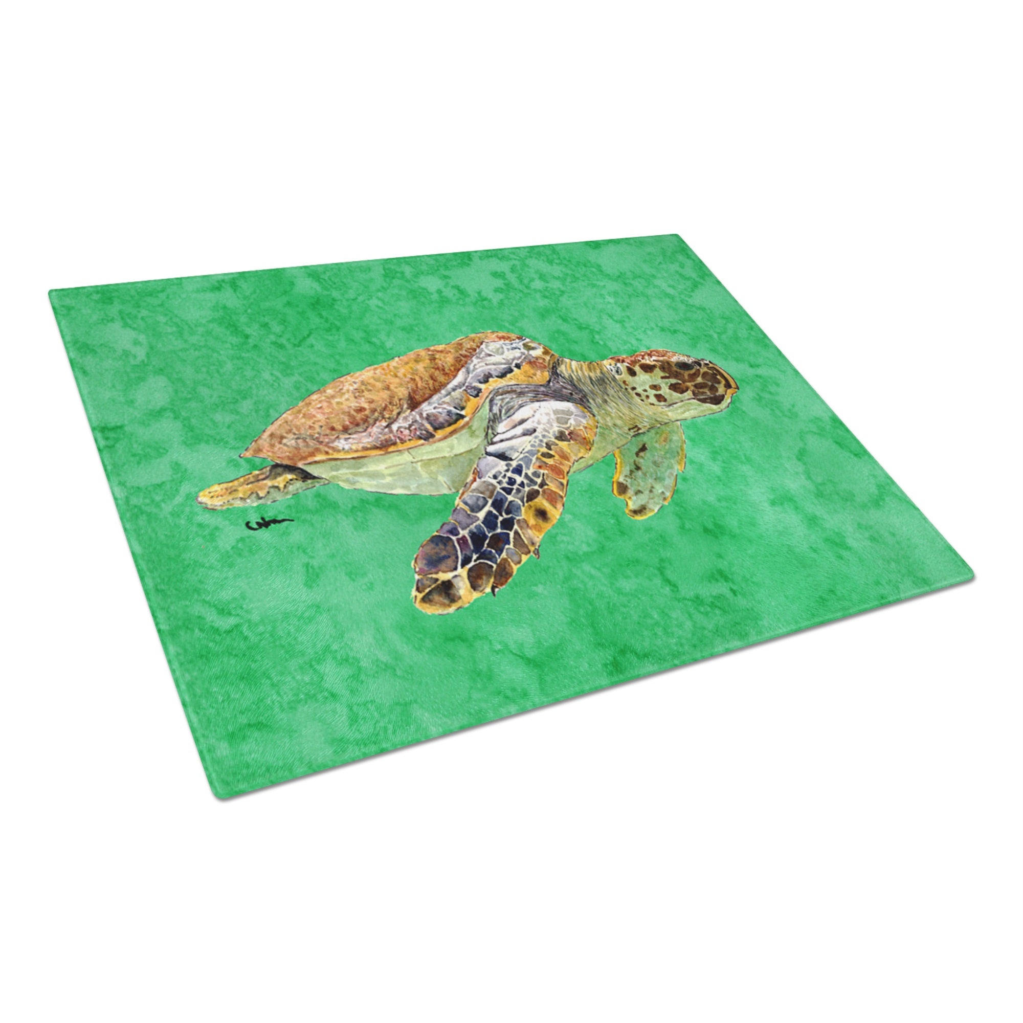 Turtle Glass Cutting Board Large