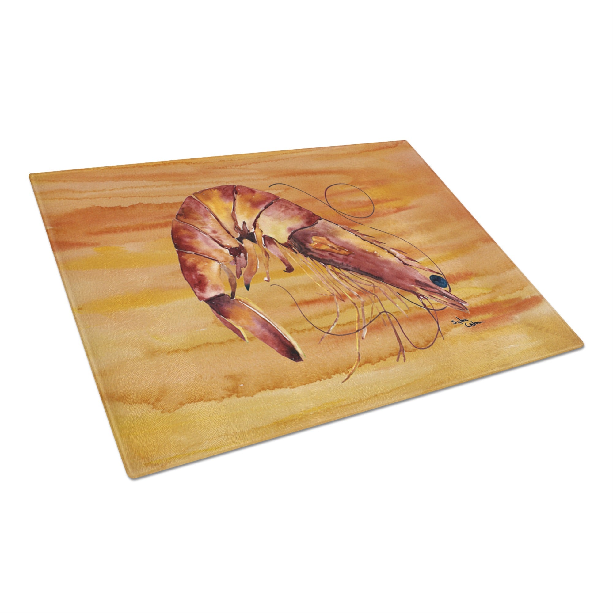 Shrimp Glass Cutting Board Large