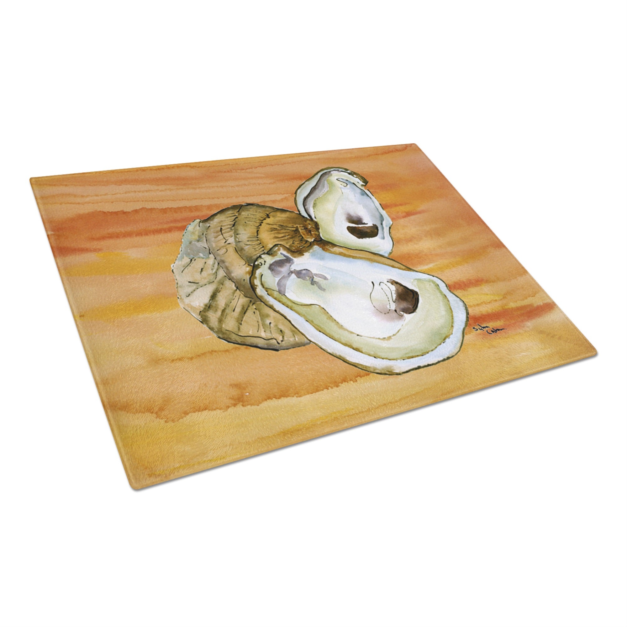 Oyster Glass Cutting Board Large