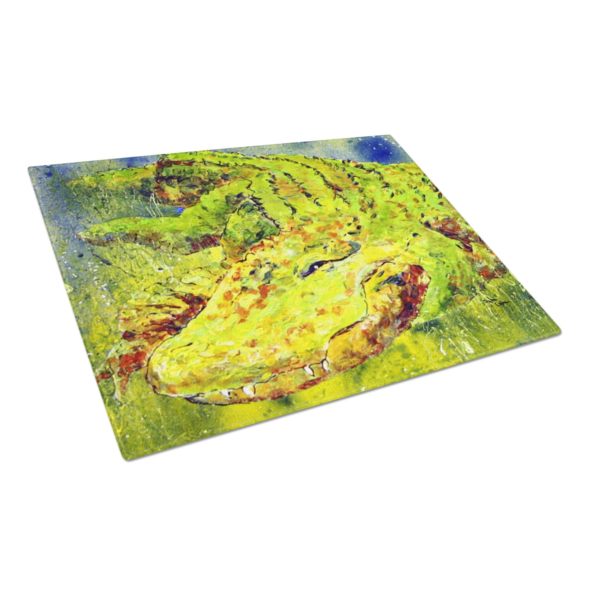 Alligator Glass Cutting Board Large
