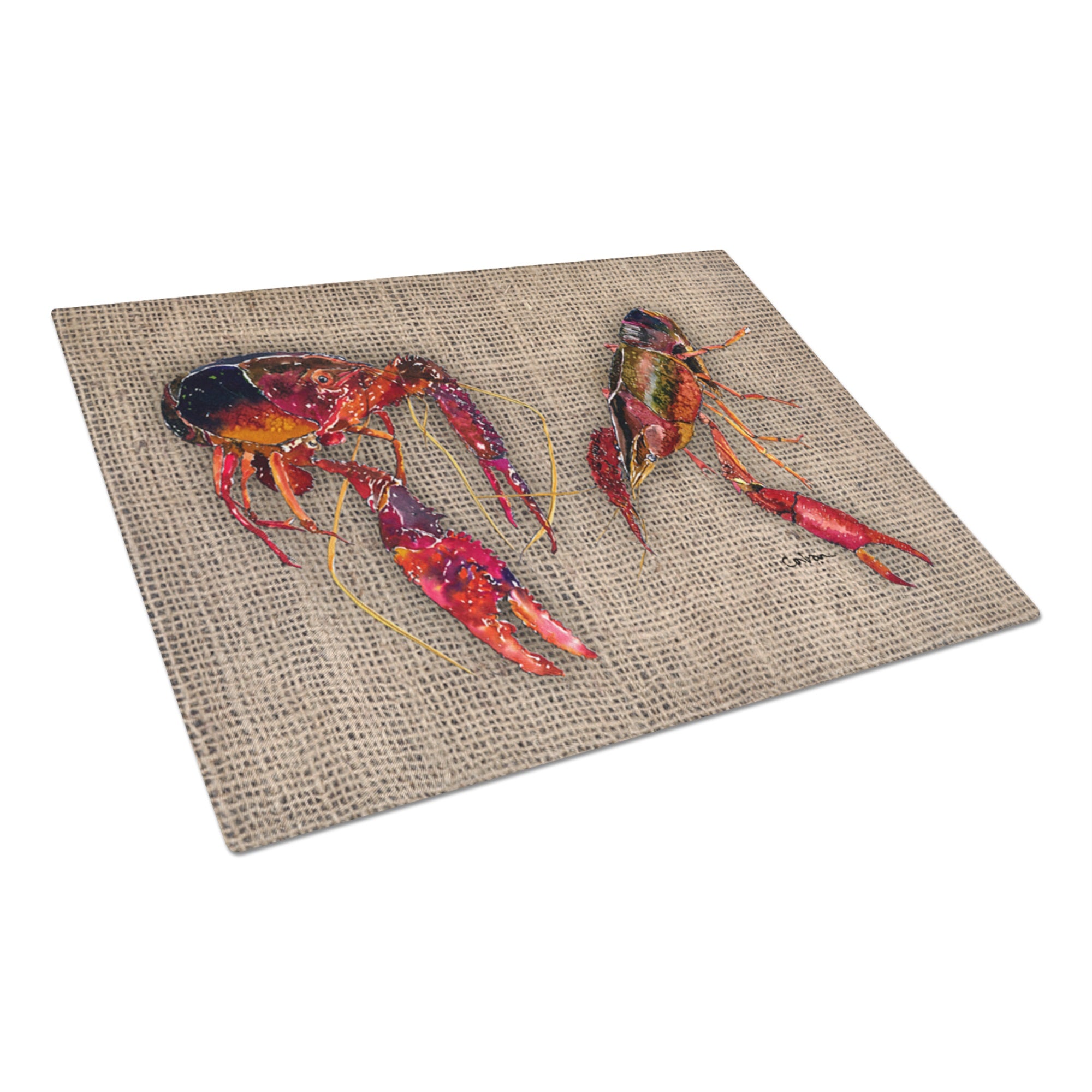 Crawfish Glass Cutting Board Large