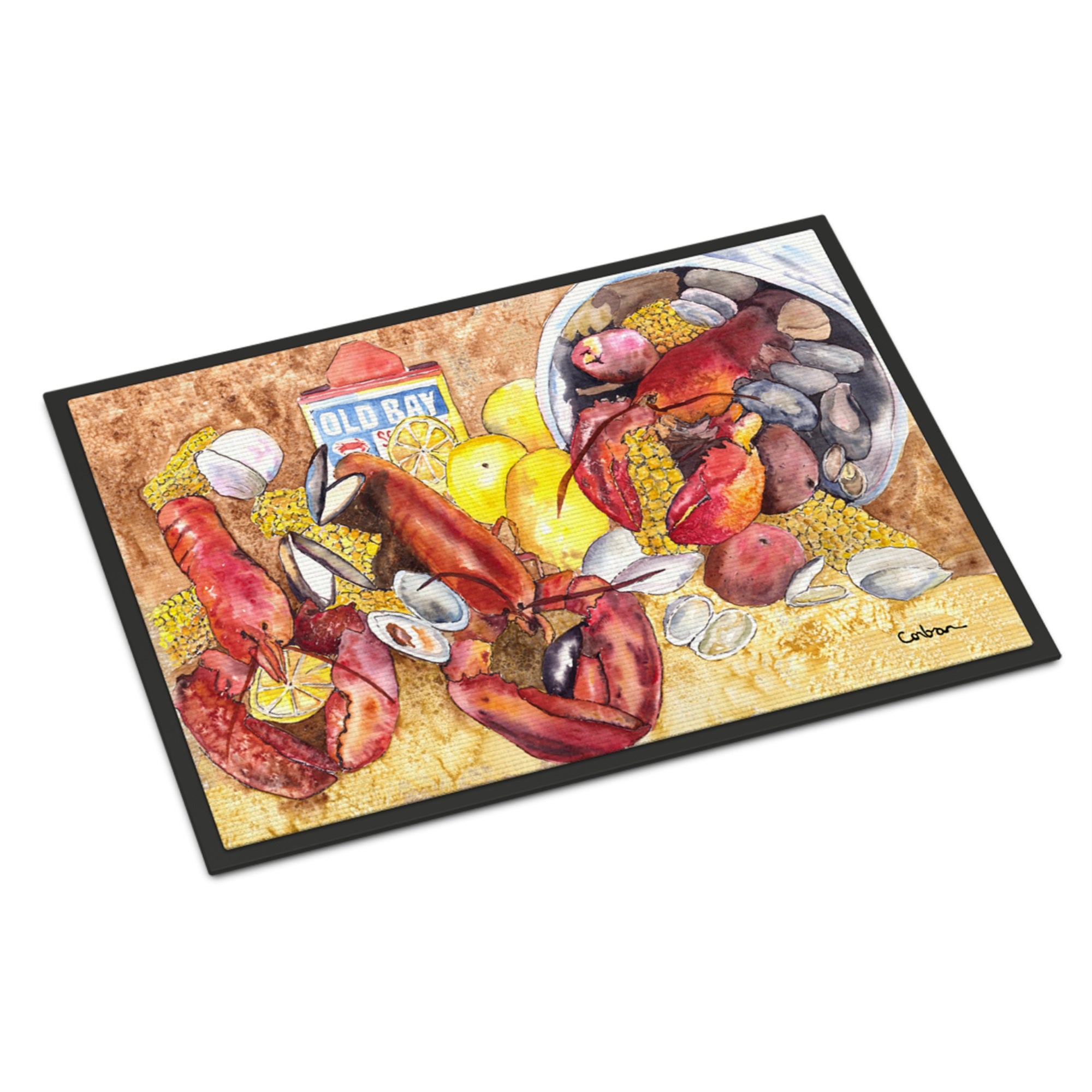 Lobster With Old Bay Indoor Or Outdoor Mat 18X27