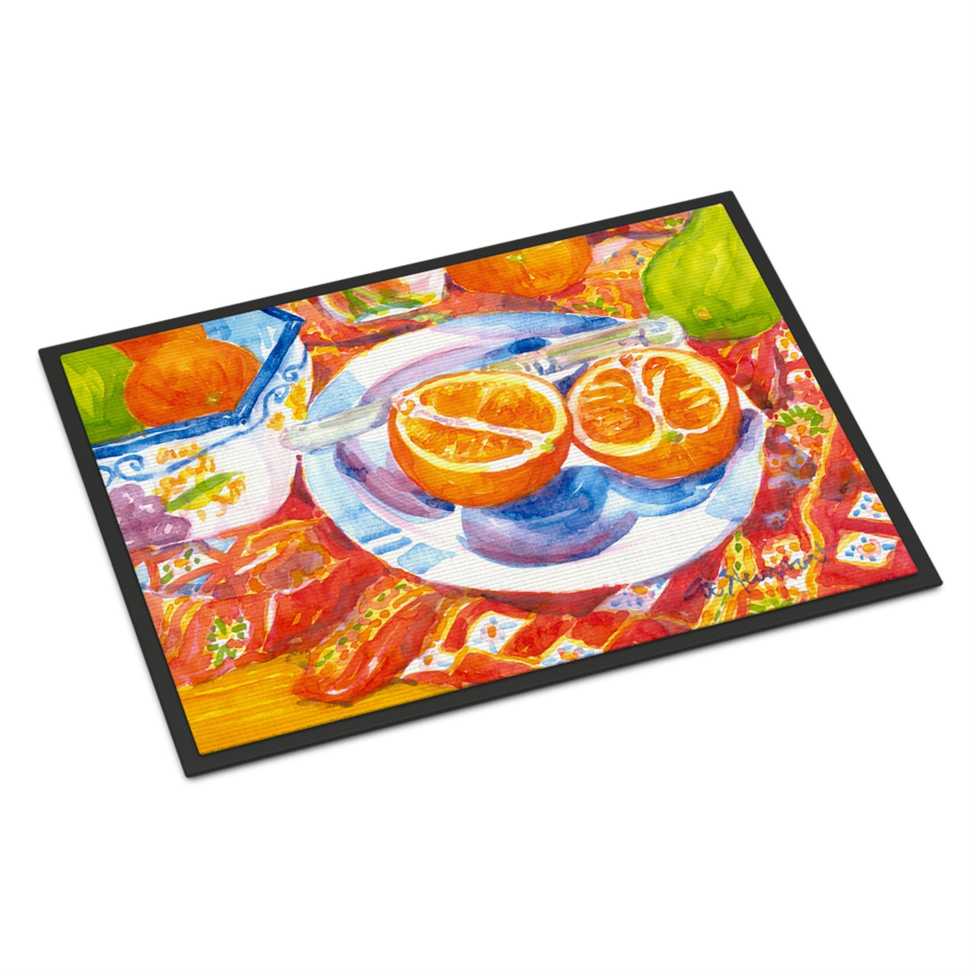 Florida Oranges Sliced For Breakfast Indoor Or Outdoor Mat 18X27