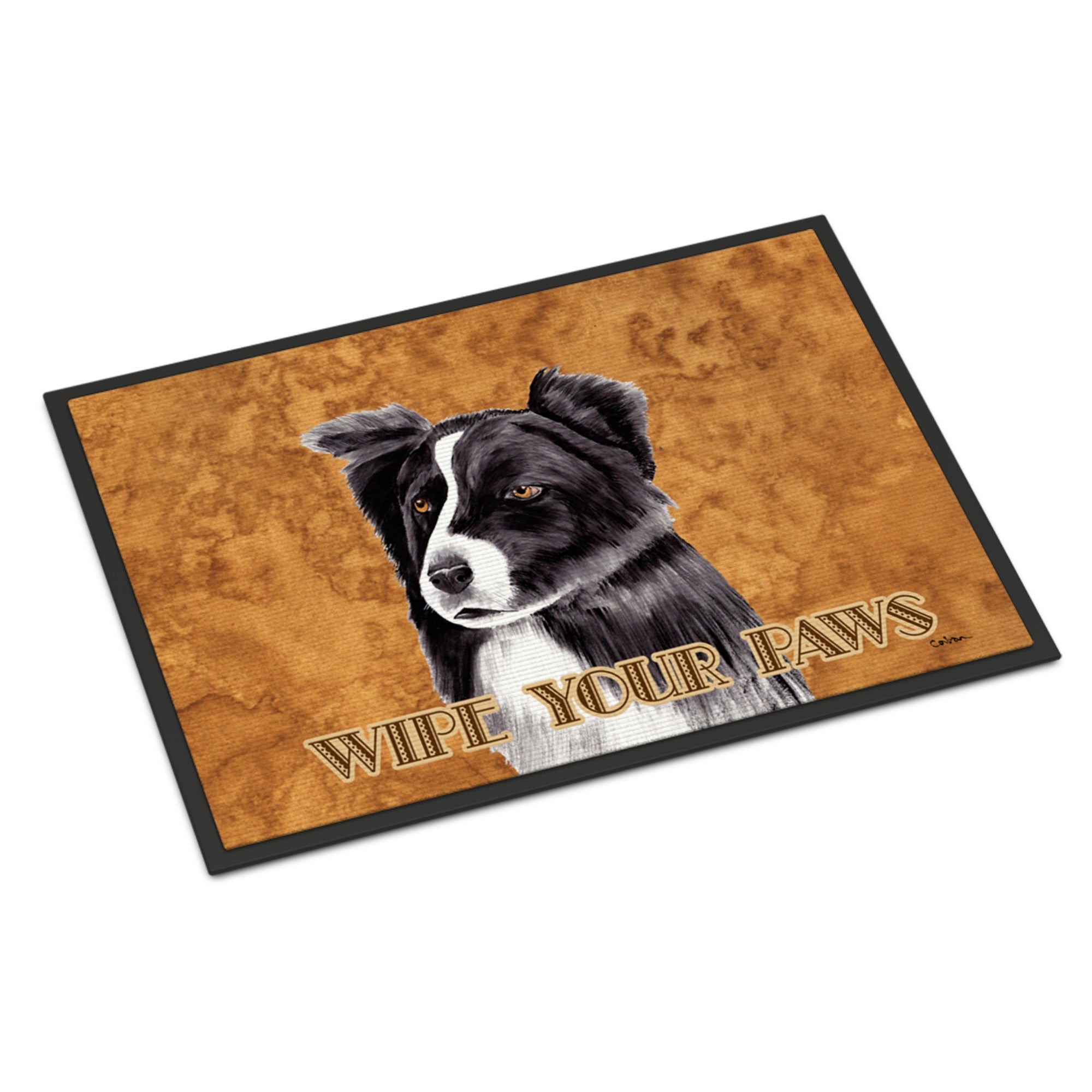 Border Collie Wipe Your Paws Indoor Or Outdoor Mat 18X27