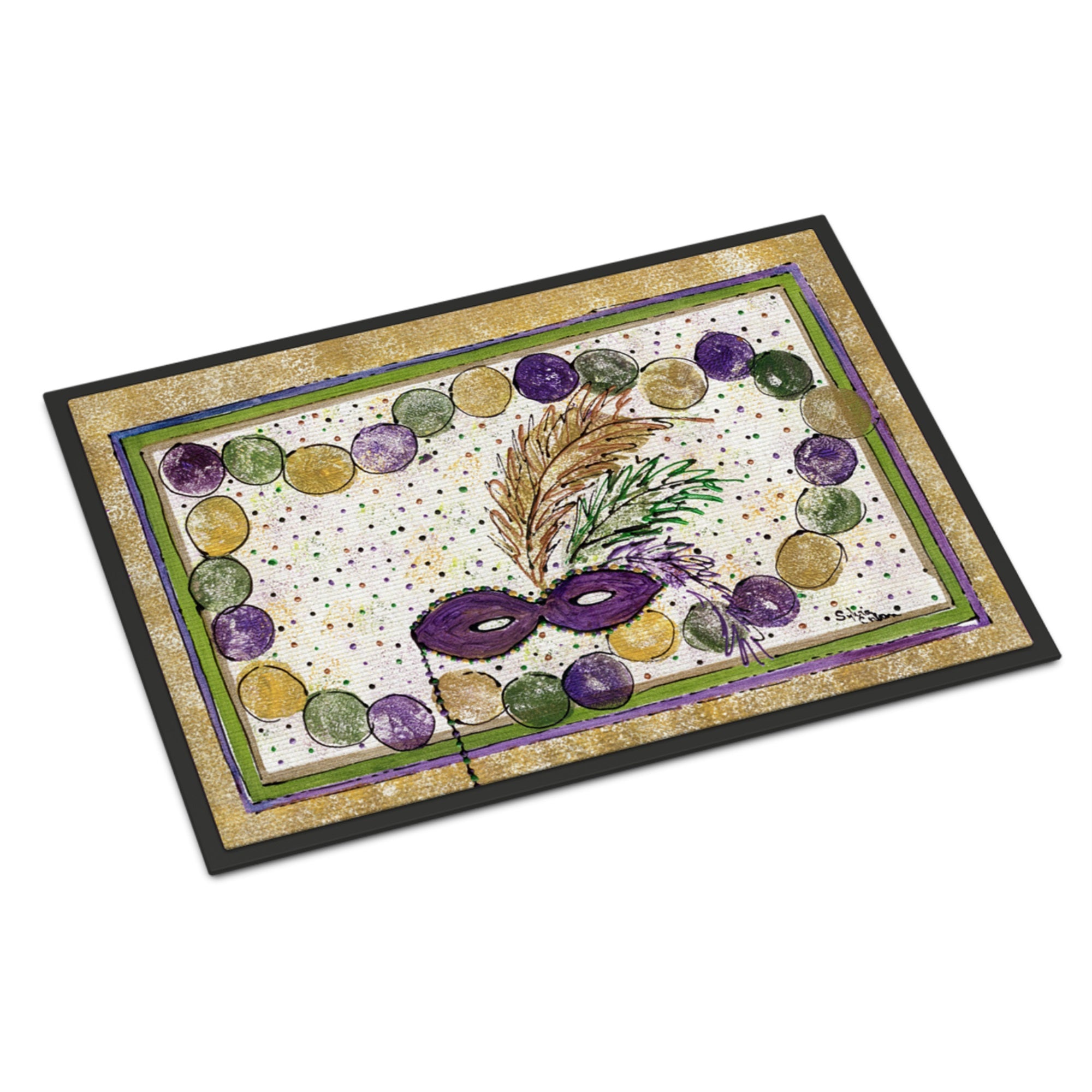 Mardi Gras Beads Indoor Or Outdoor Mat 24X36