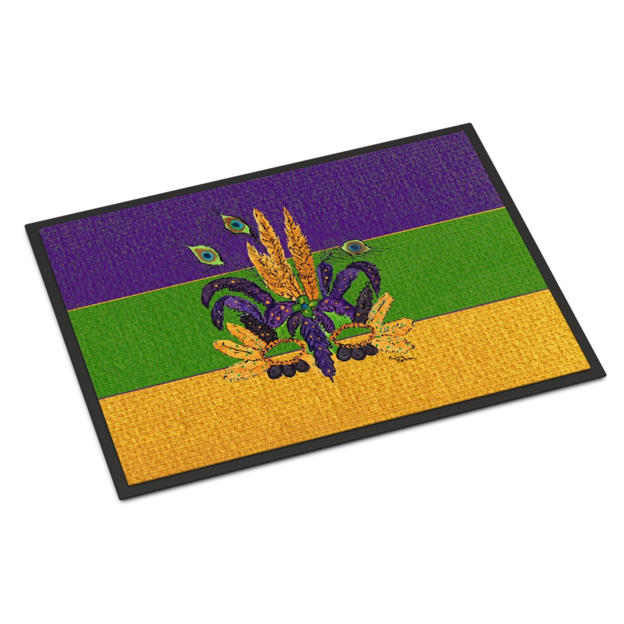 Mardi Gras Mask Indoor Or Outdoor Mat 18X27