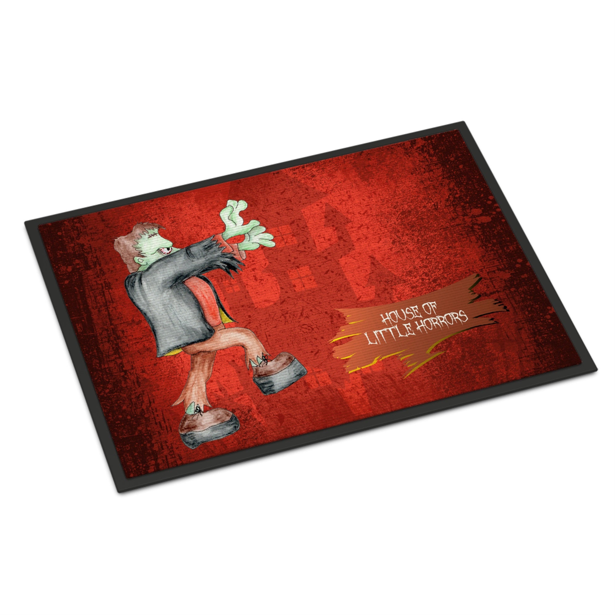Little House Of Horrors With Frankenstein Halloween Indoor Or Outdoor Mat 18X27