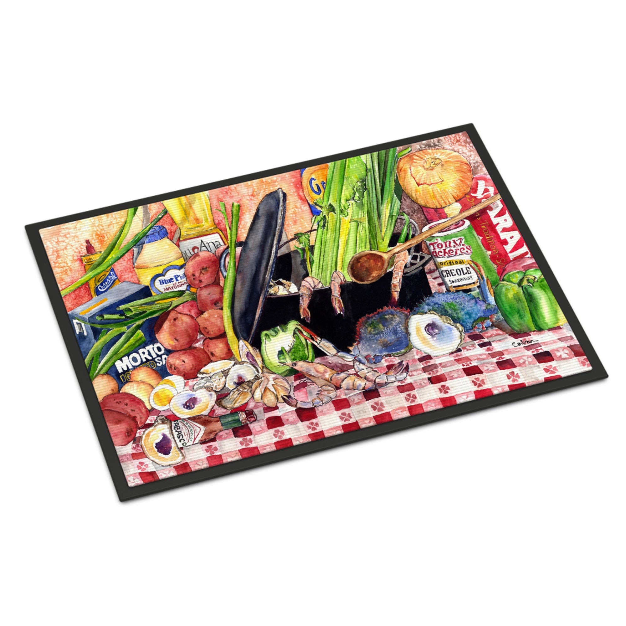 Gumbo And Potato Salad Indoor Or Outdoor Mat 18X27
