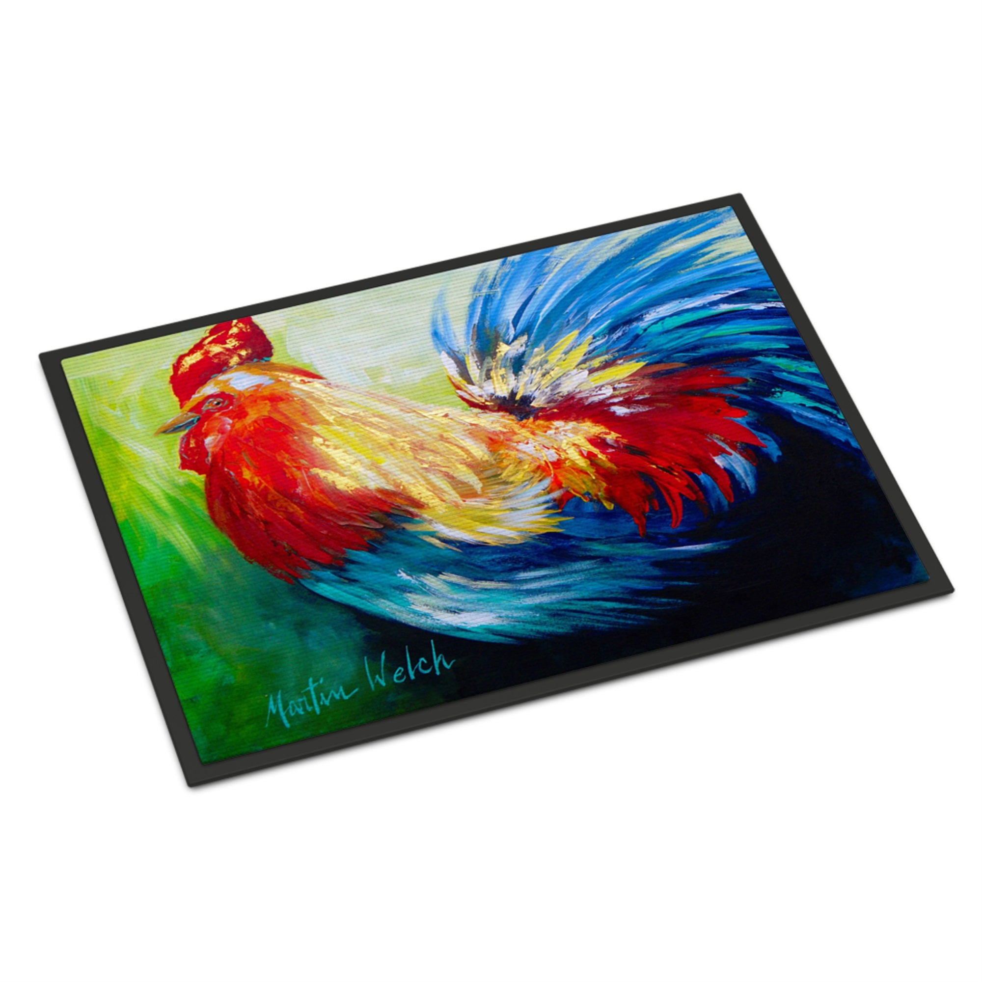 Bird - Rooster Chief Big Feathers Indoor Or Outdoor Mat 18X27