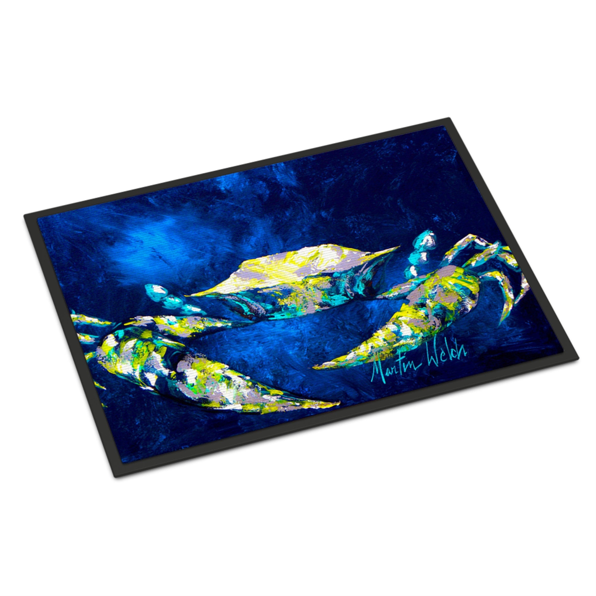 Crab Blue Indoor Or Outdoor Mat 18X27