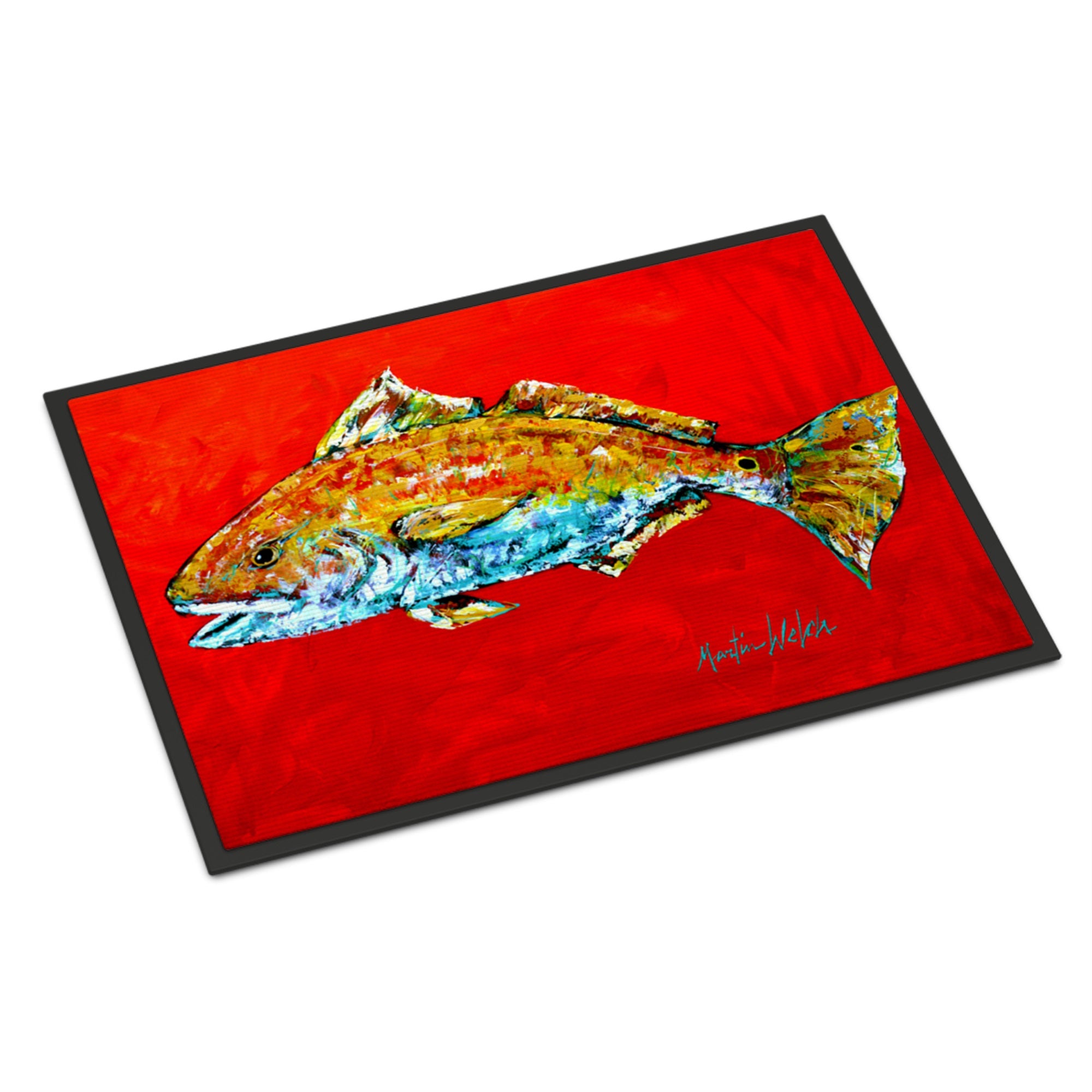 Fish - Red Fish Red Head Indoor Or Outdoor Mat 18X27