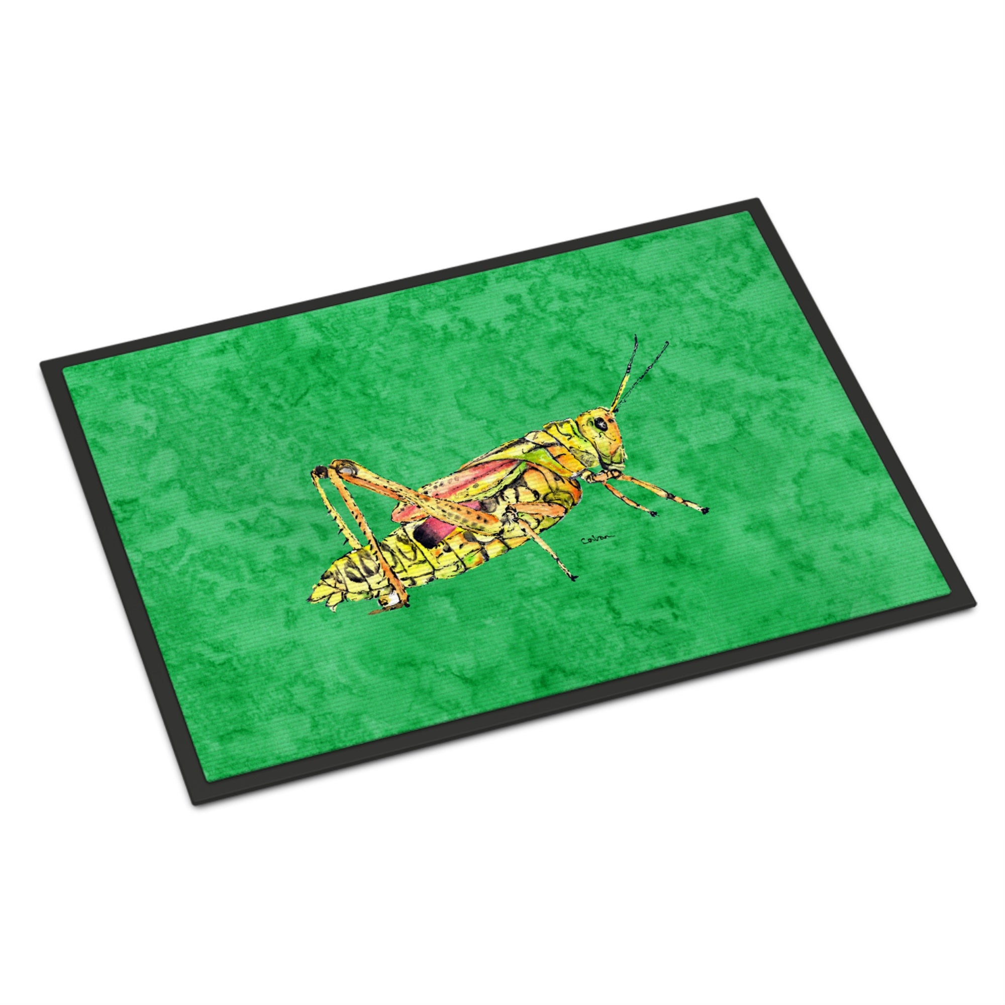 Grasshopper On Green Indoor Or Outdoor Mat 18X27