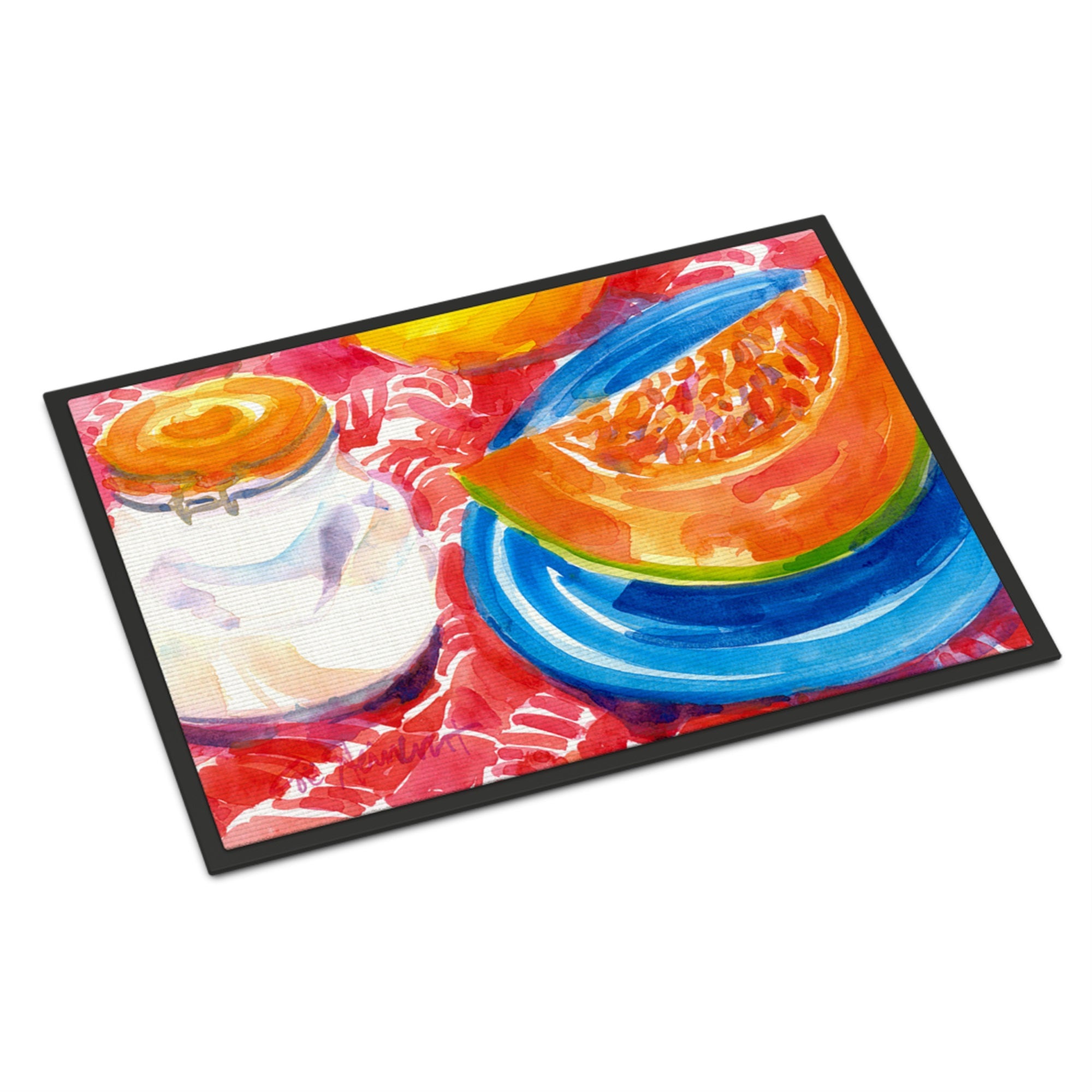 A Slice Of Cantelope Indoor Or Outdoor Mat 24X36
