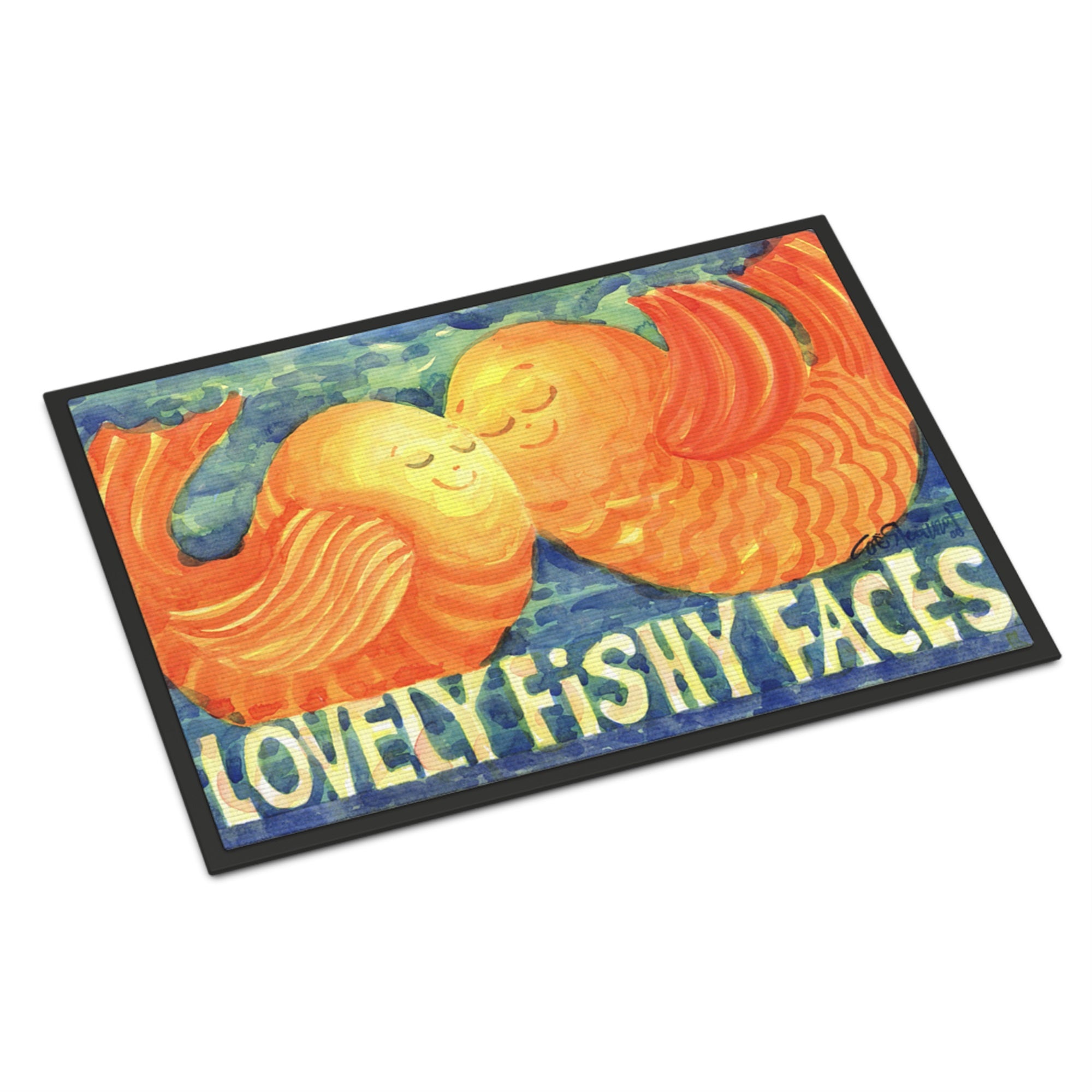 Fish - Kissing Fish Indoor Or Outdoor Mat 24X36