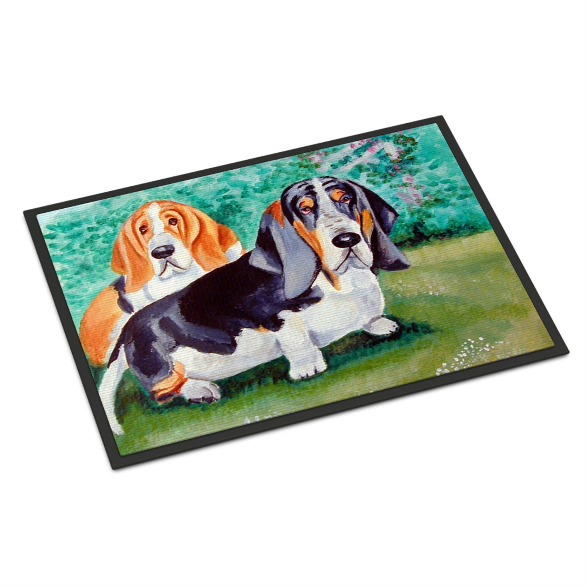 Basset Hound Double Trouble Indoor Or Outdoor Mat 24X36