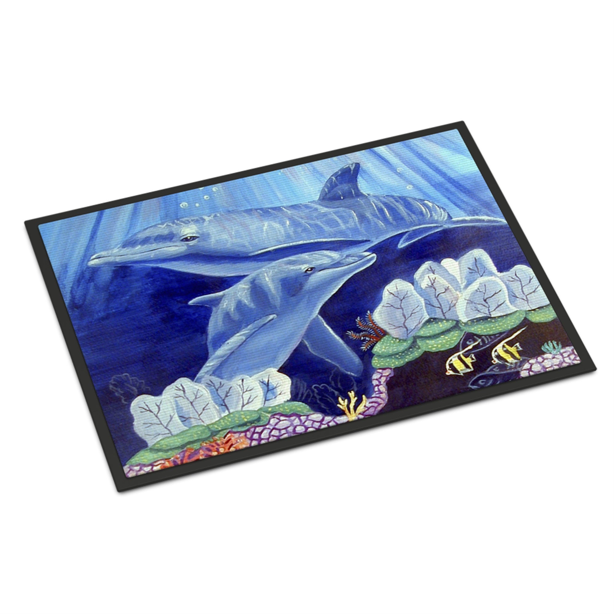 Dolphin Under The Sea Indoor Or Outdoor Mat 24X36