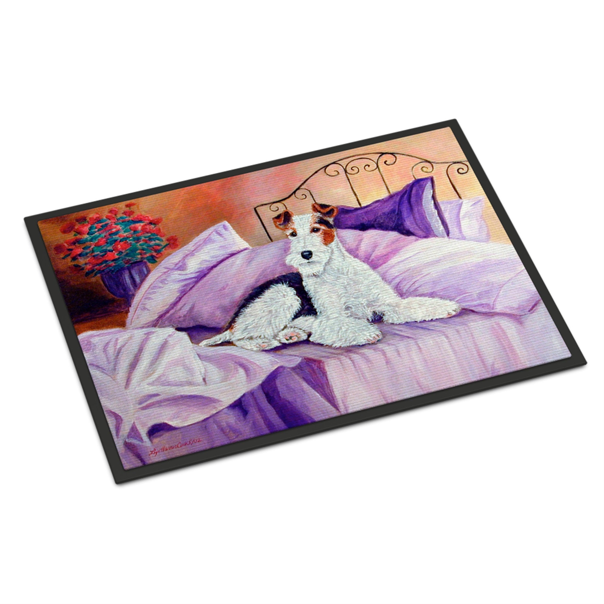 Fox Terrier Waiting On Mom Indoor Or Outdoor Mat 24X36