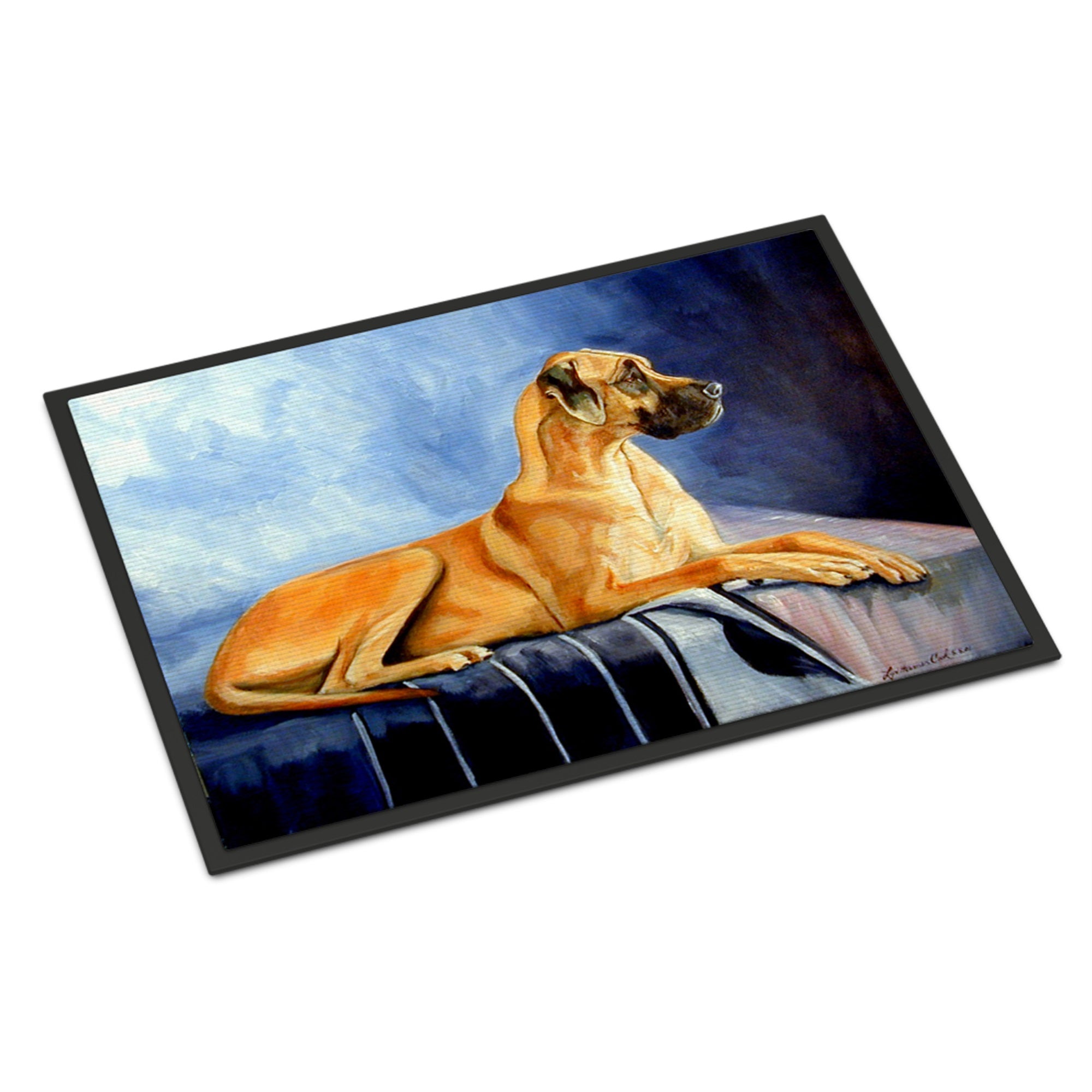 Natural Fawn Great Dane Indoor Or Outdoor Mat 24X36
