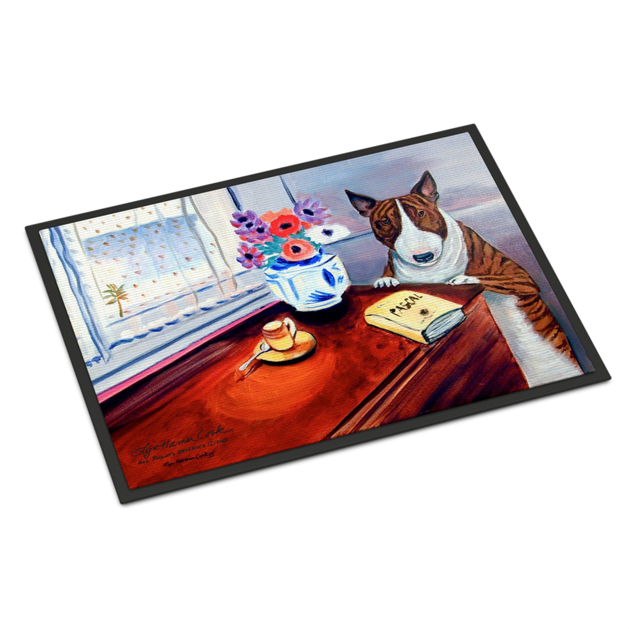 Bull Terrier Indoor Or Outdoor Mat 24X36