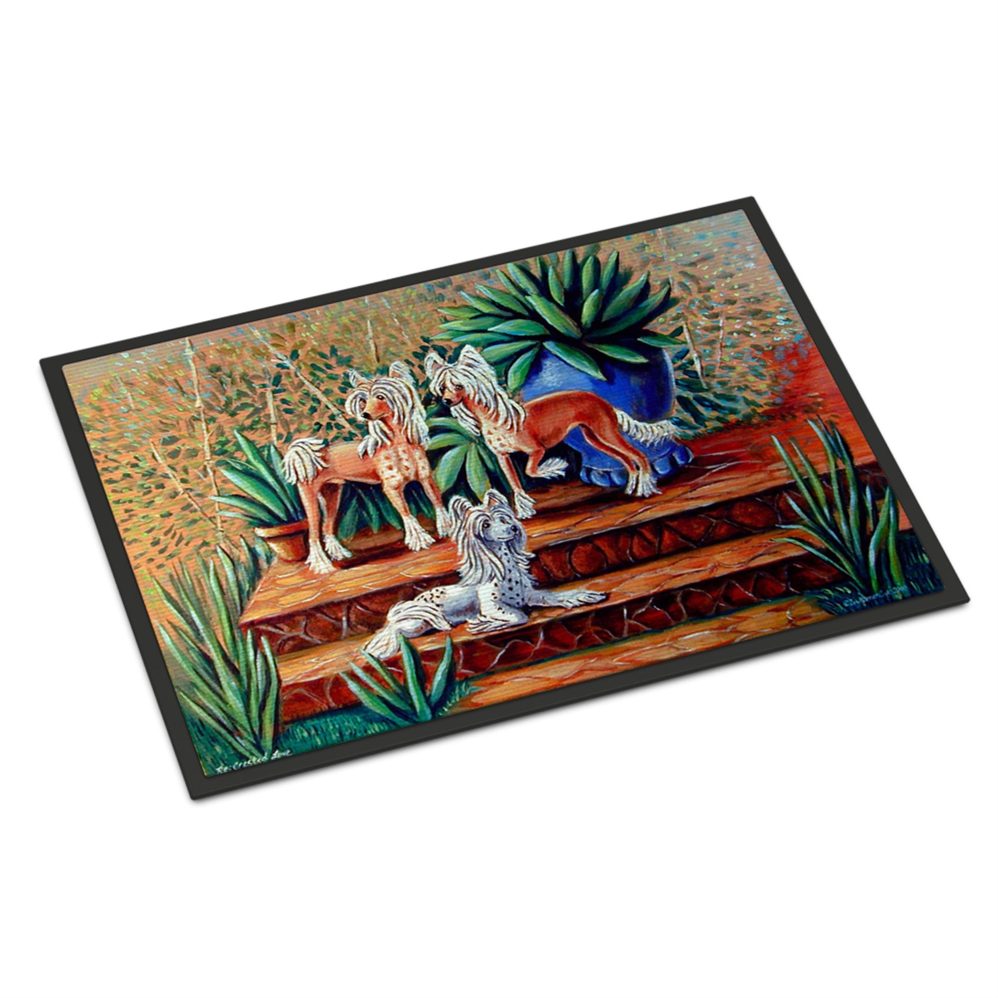 Chinese Crested  Indoor Or Outdoor Mat 24X36