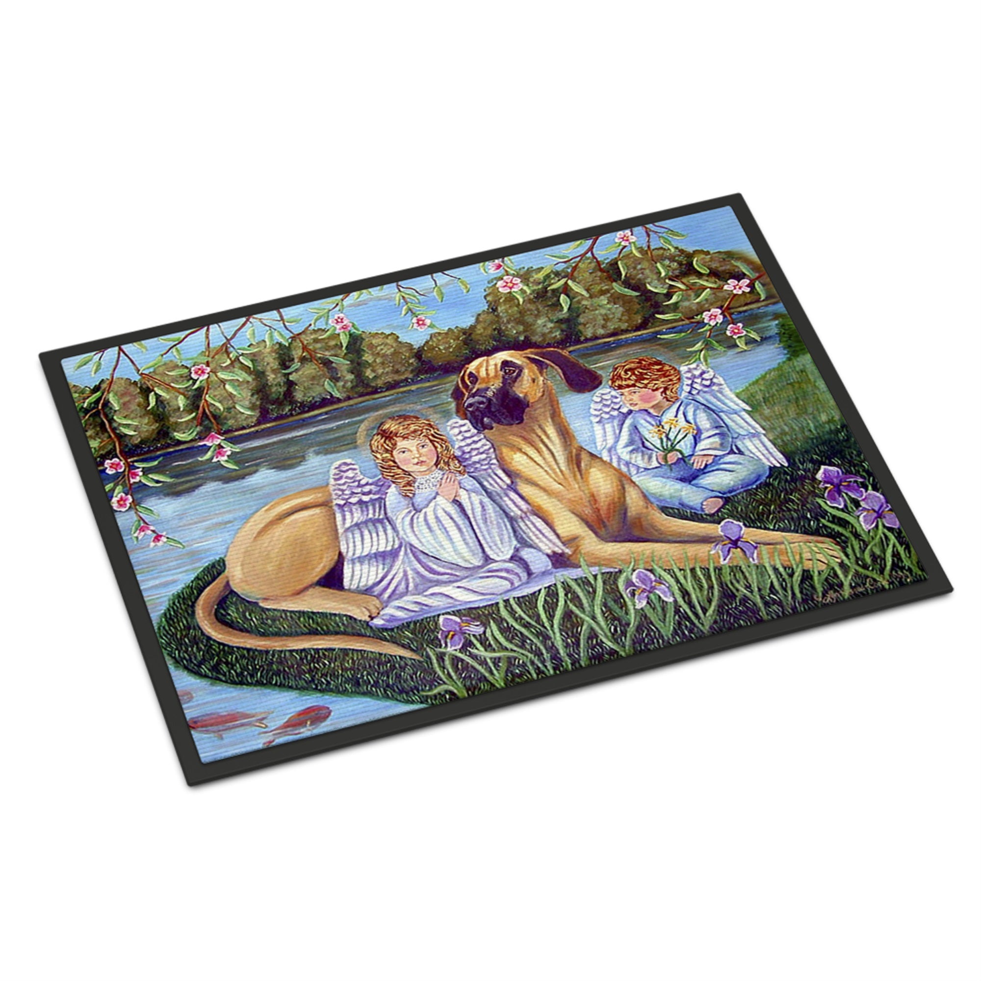 Angels With Great Dane Indoor Or Outdoor Mat 24X36