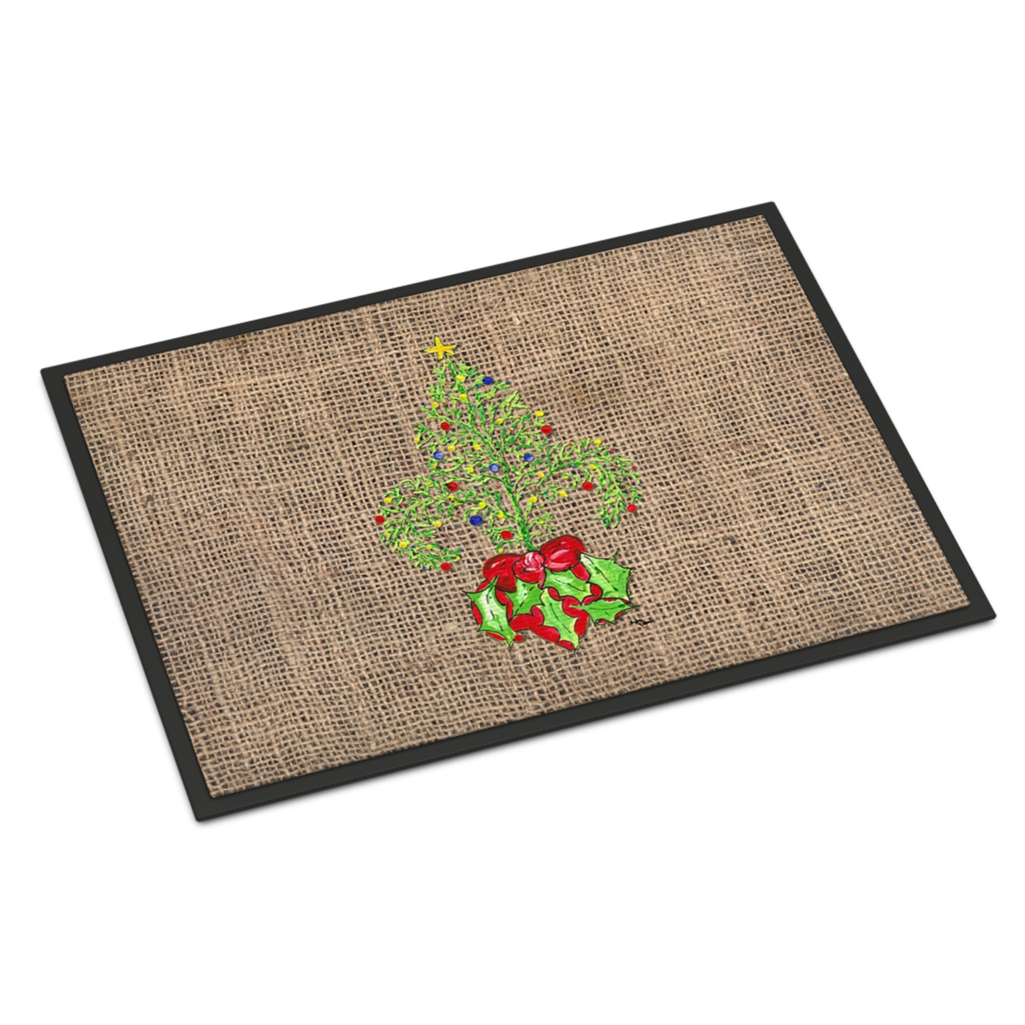 Christmas Tree Fleur De Lis Indoor Or Outdoor Mat 24X36