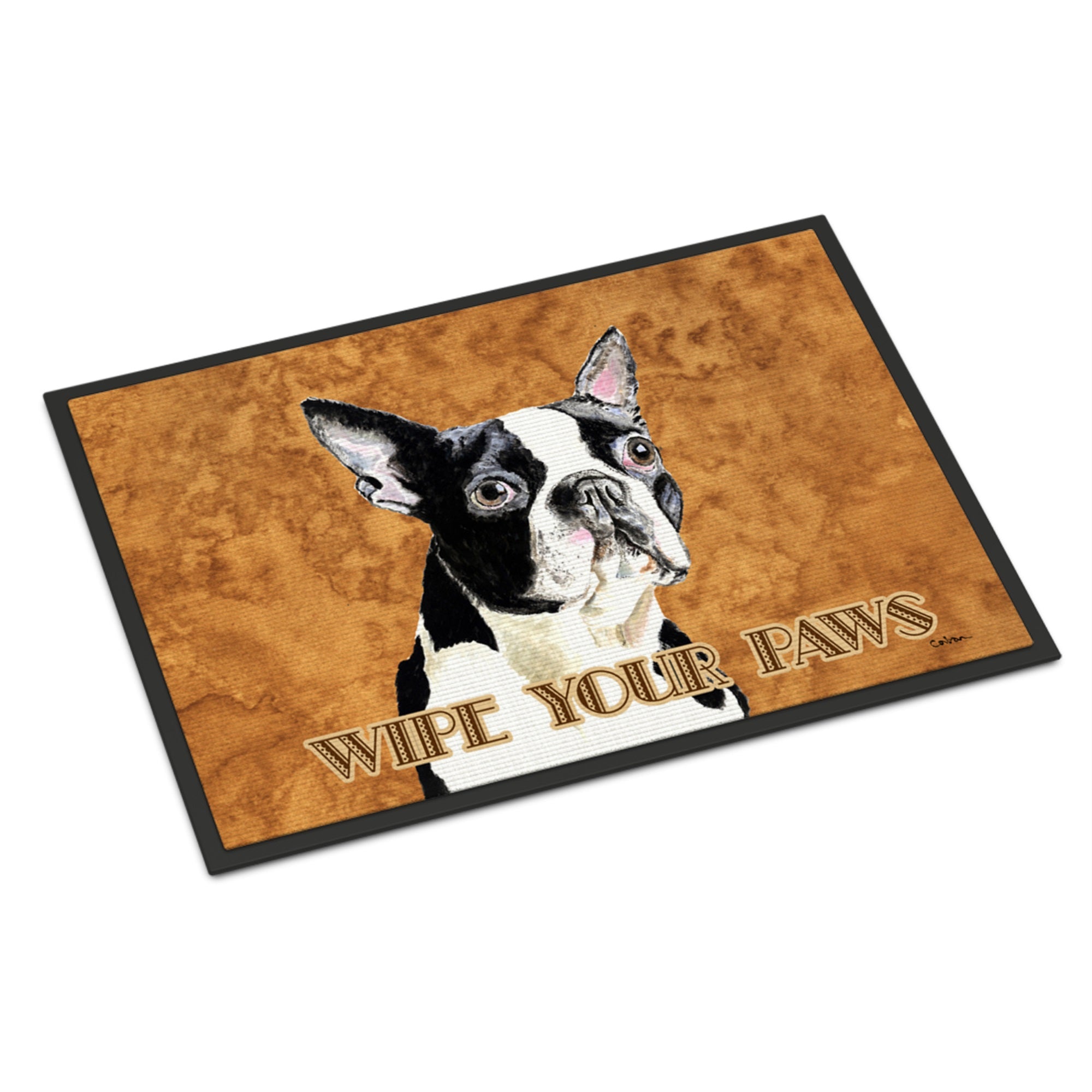 Boston Terrier Wipe Your Paws Indoor Or Outdoor Mat 24X36