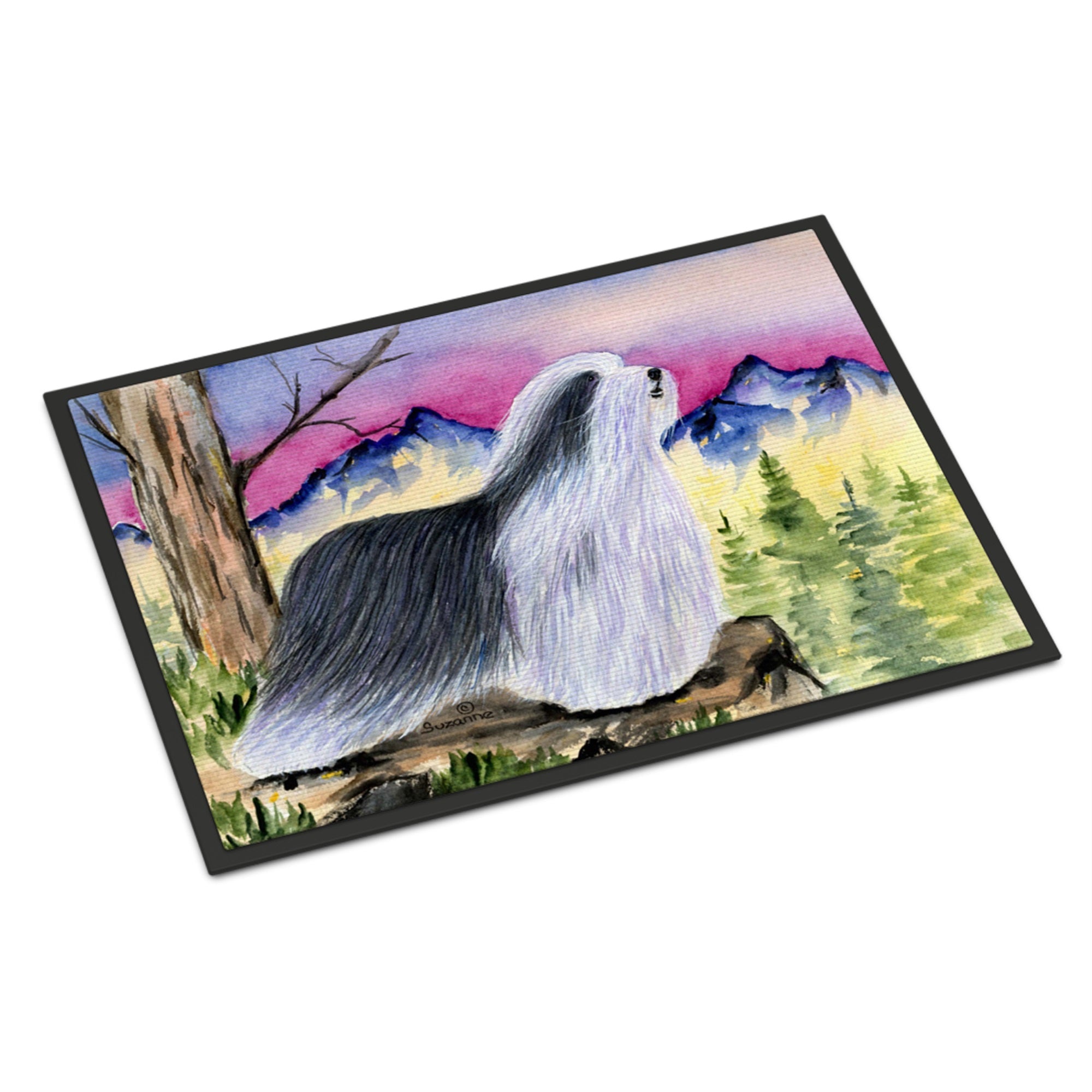 Bearded Collie Indoor Or Outdoor Mat 24X36