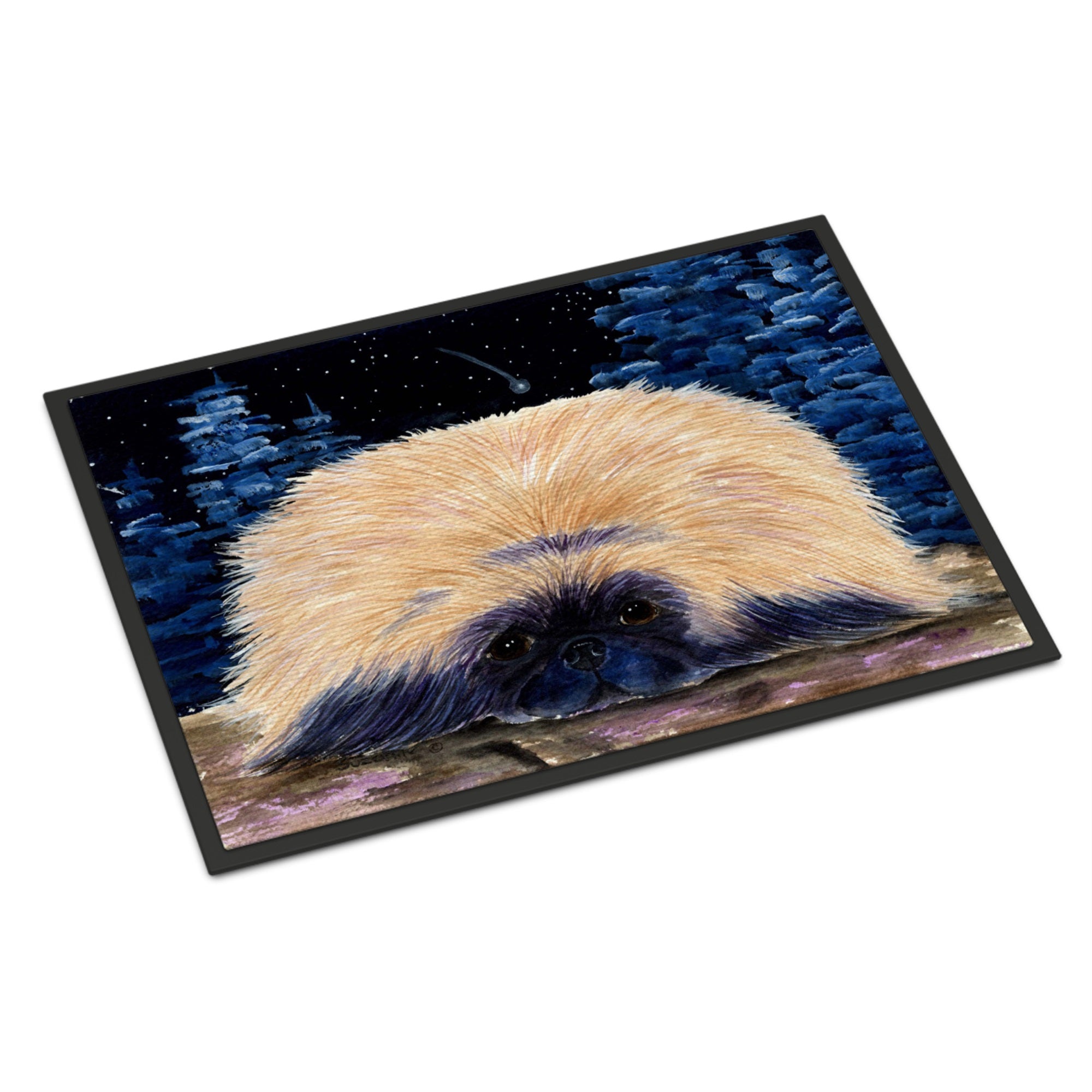 Starry Night Pekingese Indoor Or Outdoor Mat 24X36