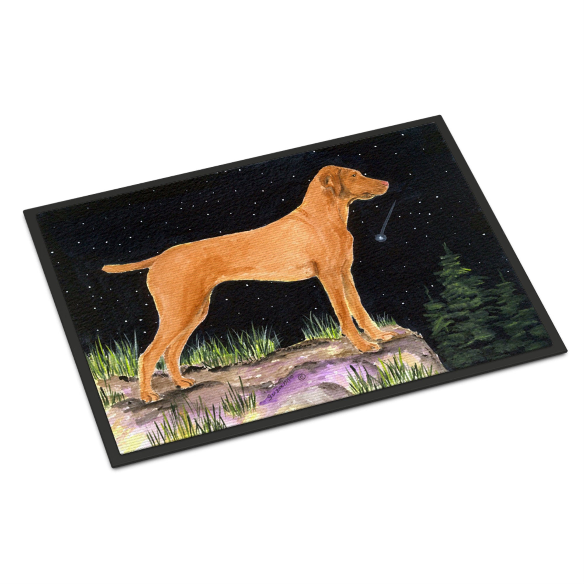 Starry Night Vizsla Indoor Or Outdoor Mat 24X36