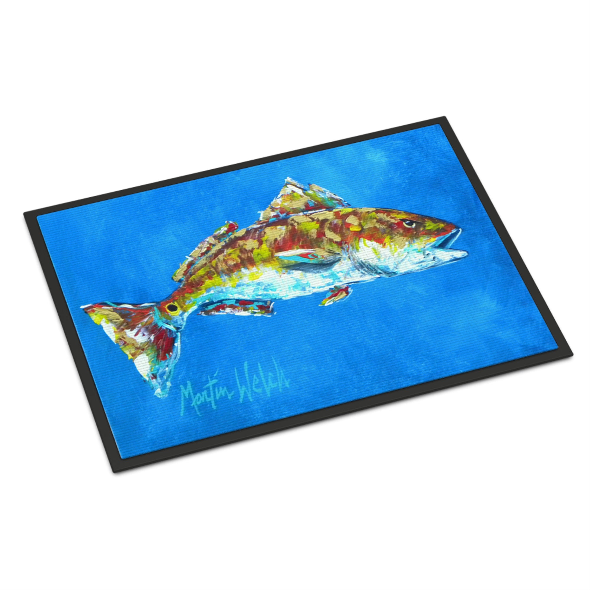 Fish - Red Fish Seafood Two Indoor Or Outdoor Mat 24X36