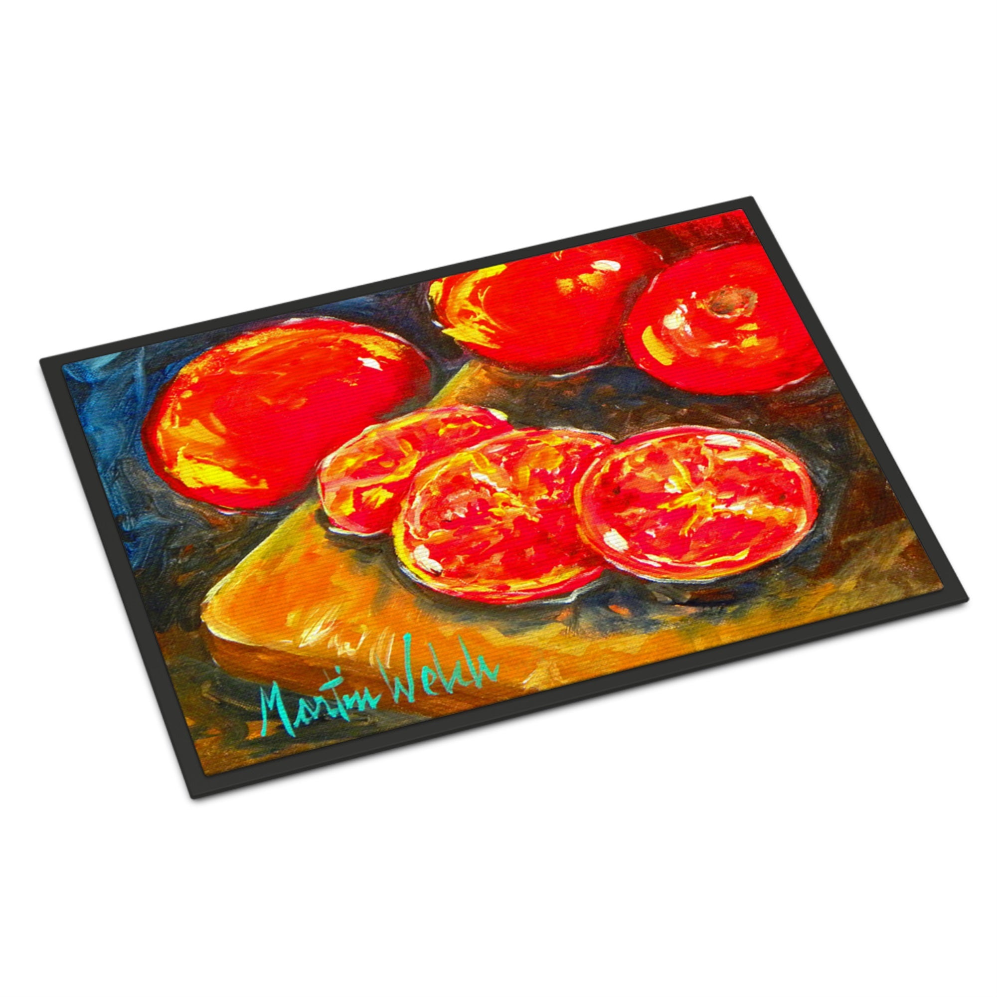 Vegetables - Tomatoes Slice It Up Indoor Or Outdoor Mat 24X36